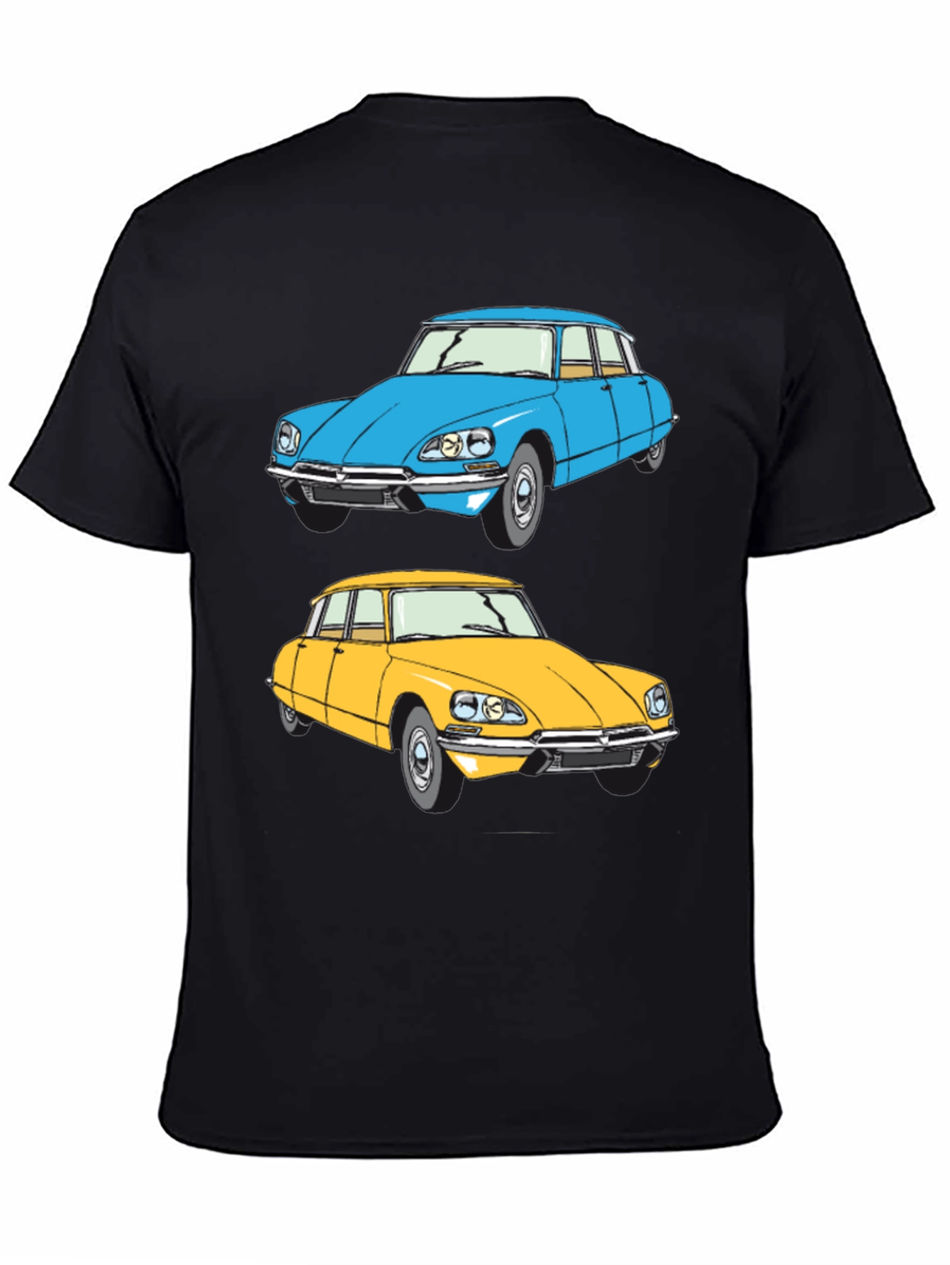 Black Classic Car Graphic Tee - Retro Style view 4