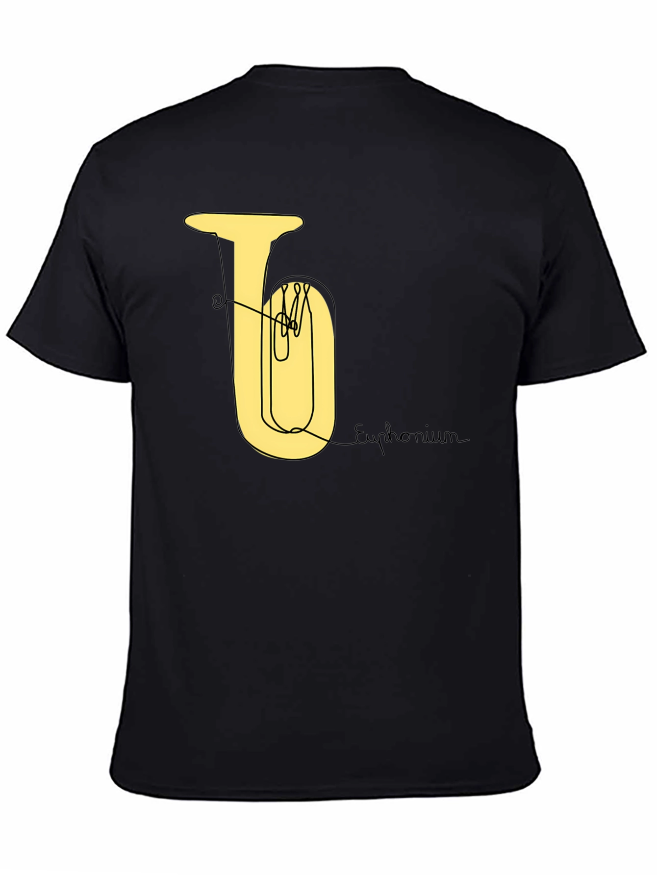 Black Euphonium Line Art Tee view 4
