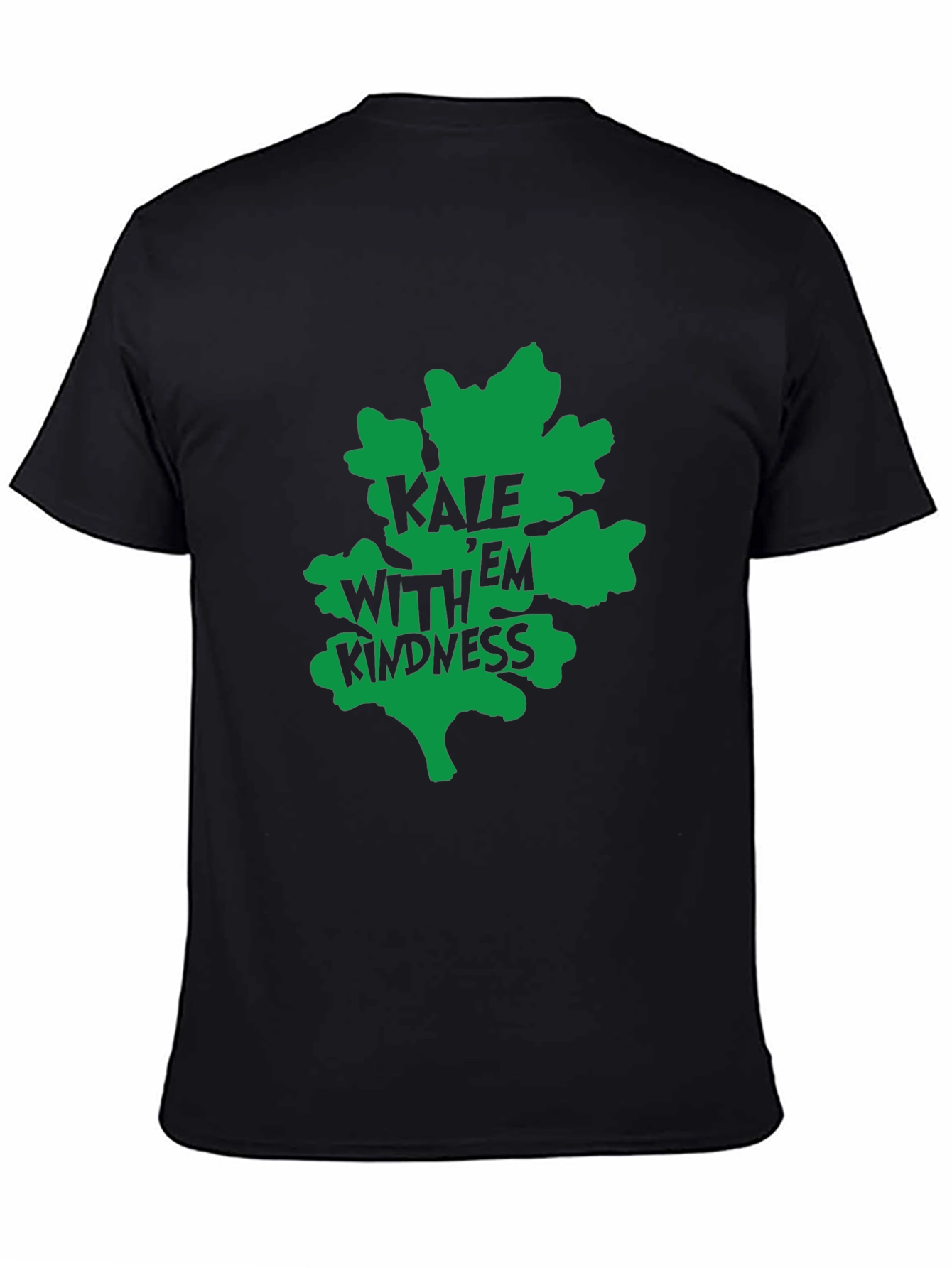 Black Kale With Kindness Graphic Tee - Black view 4