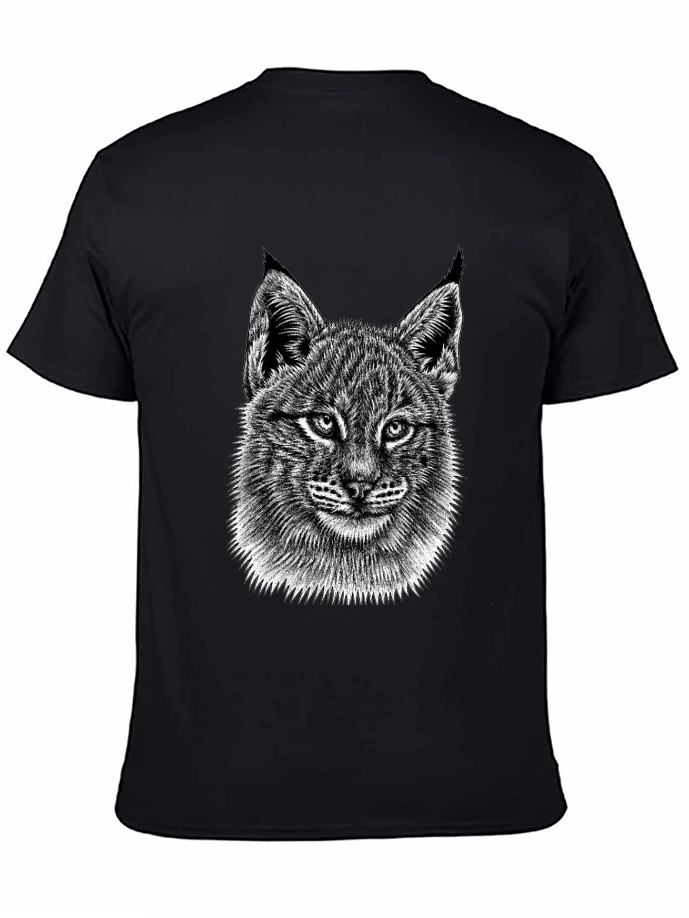 Black Bobcat Graphic Tee - Stylish Animal Print Shirt view 4