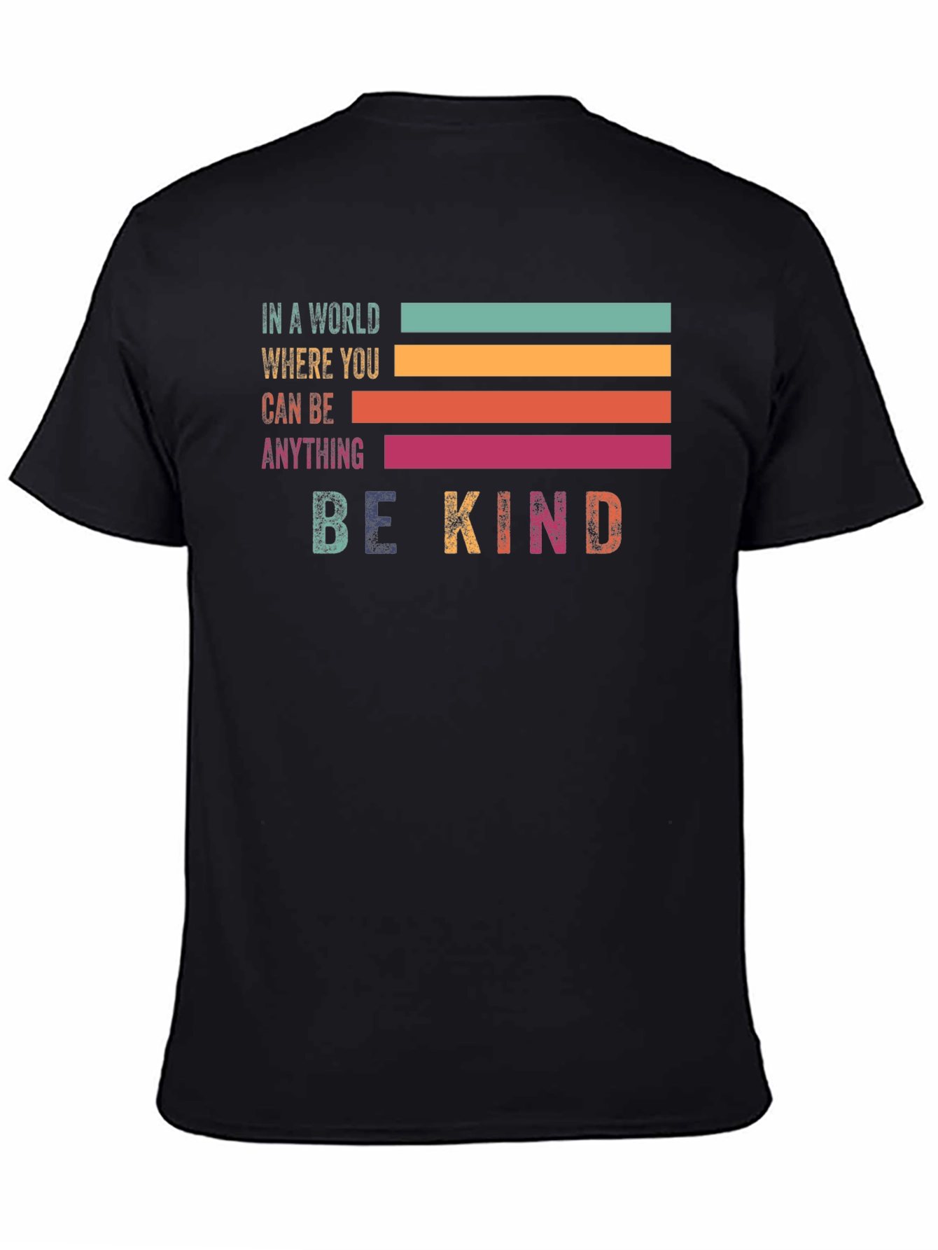 Be Kind Retro Graphic Tee - Positive Vibes Shirt - 4