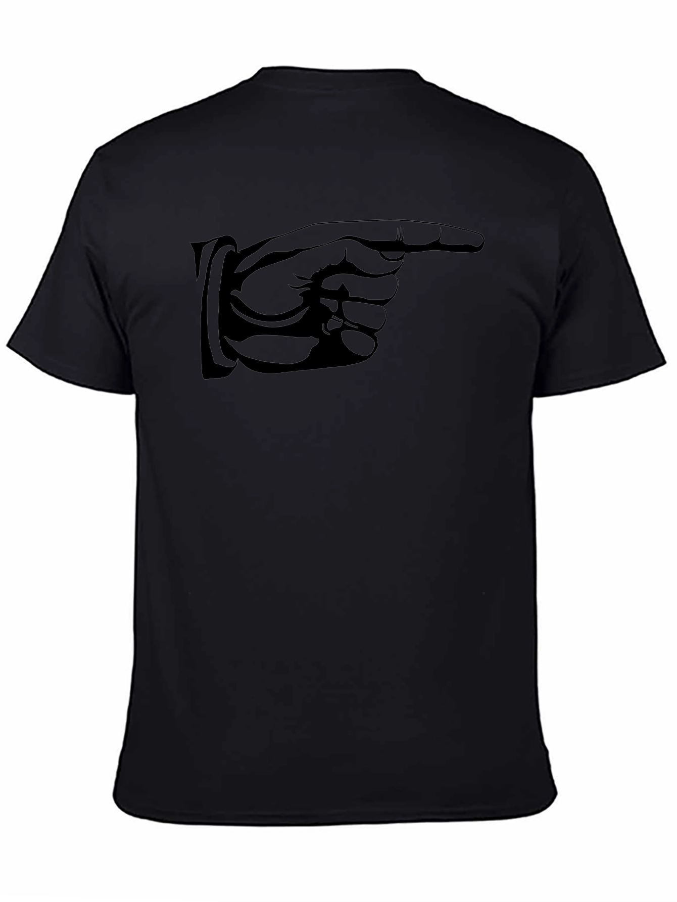 Black Pointing Finger Graphic T-Shirt - Black view 4