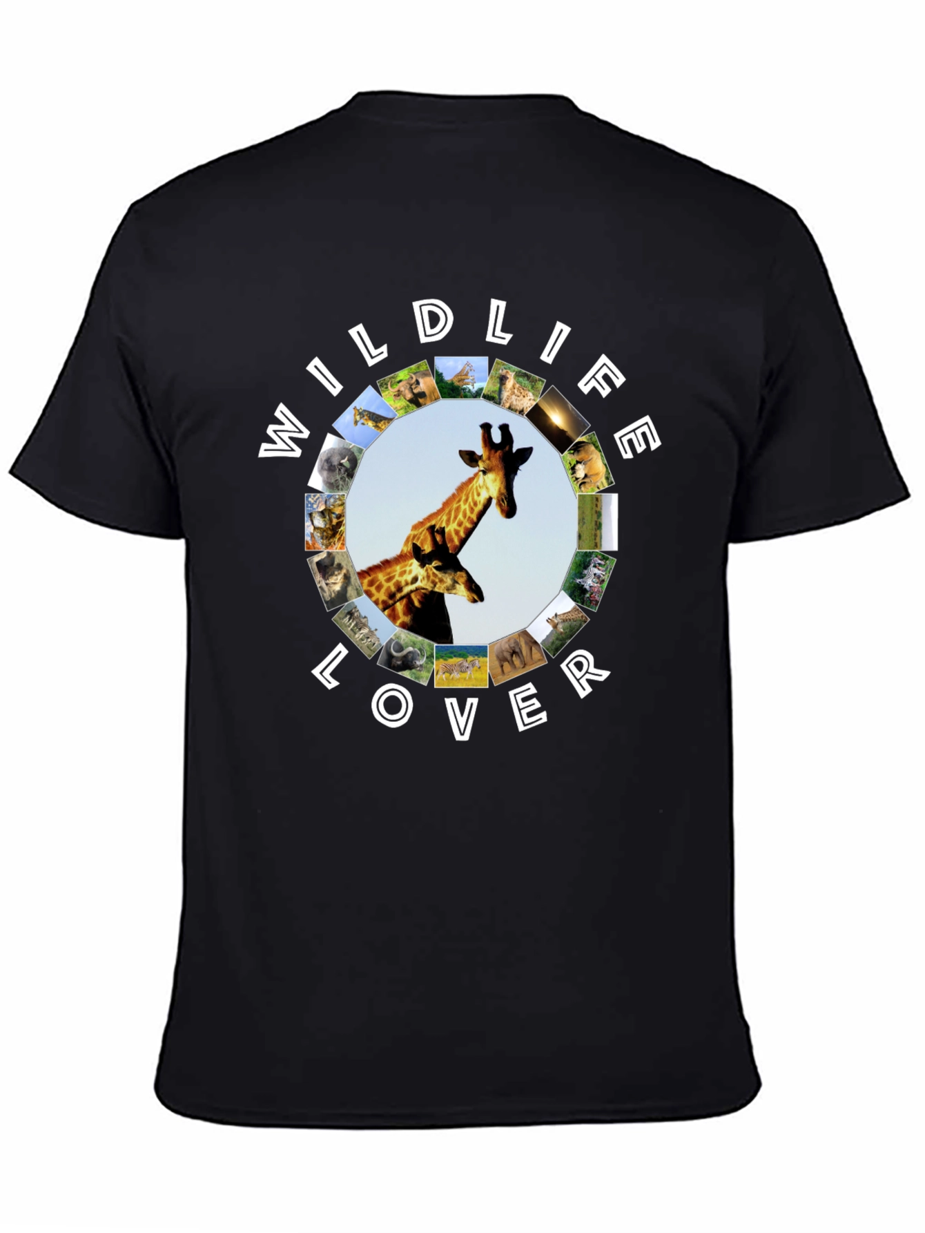 Wildlife Lover Graphic T-Shirt - Animal Circle Design - 4