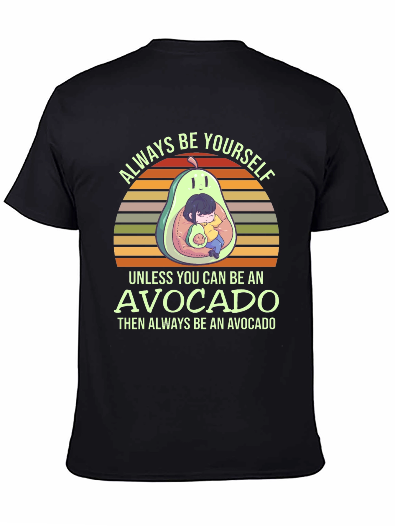 Black Always Be Yourself Avocado T-Shirt view 4