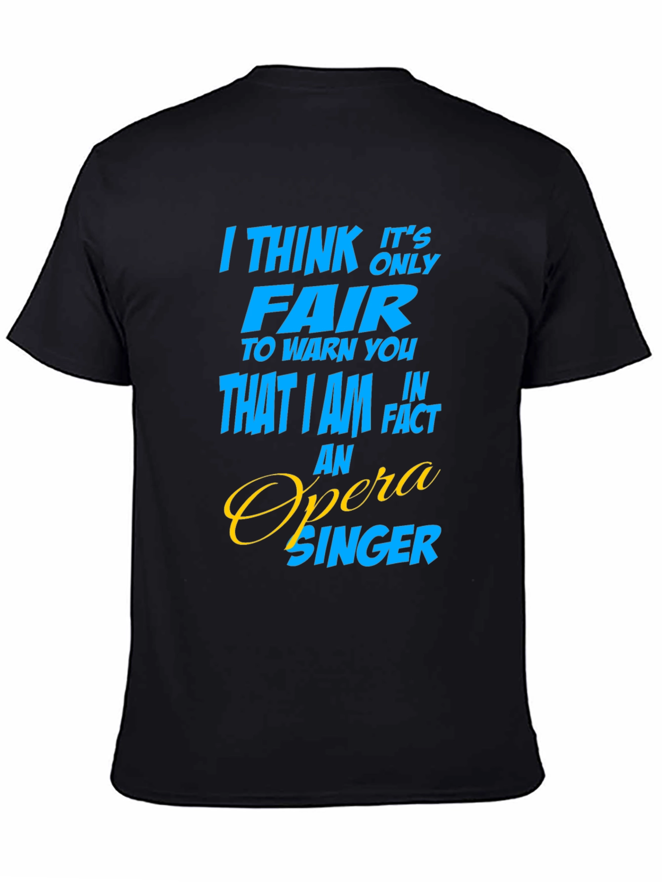 Black Opera Singer Graphic T-Shirt - Funny Gift Idea view 4