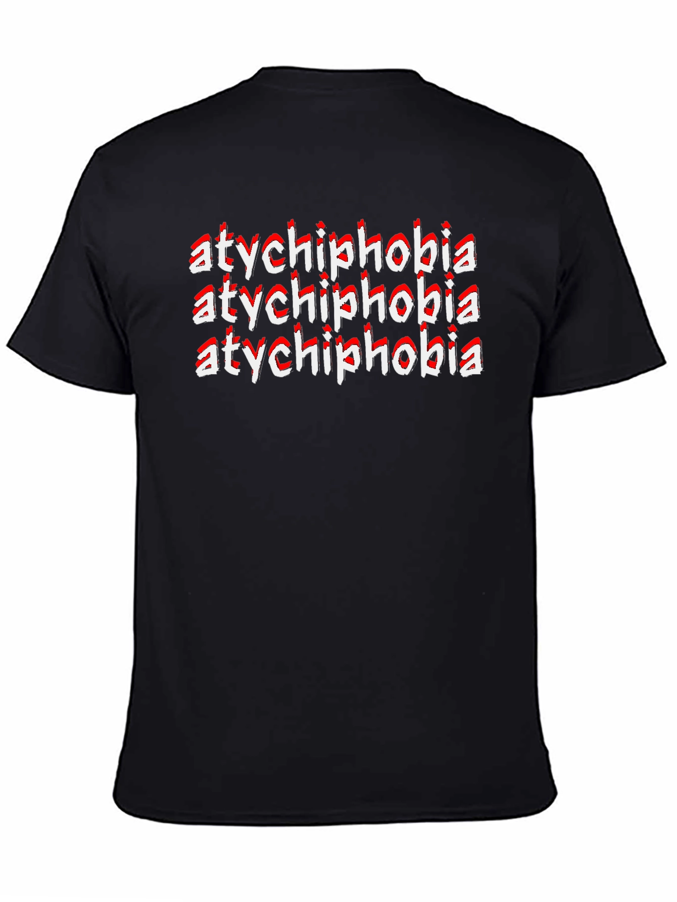 Black Atychiphobia T-Shirt - Fear of Failure Tee view 4