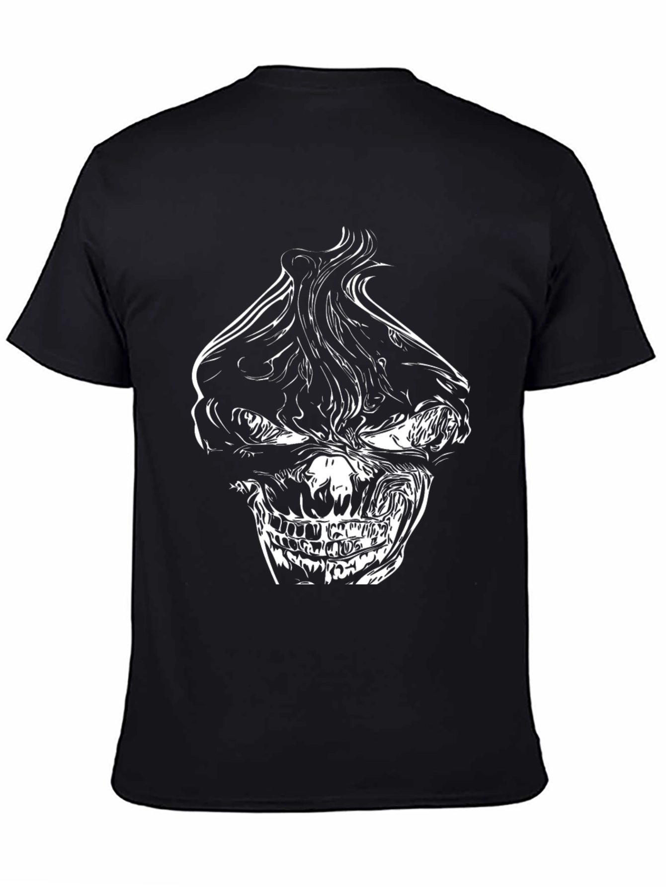 Black Skull Graphic Black T-Shirt view 4