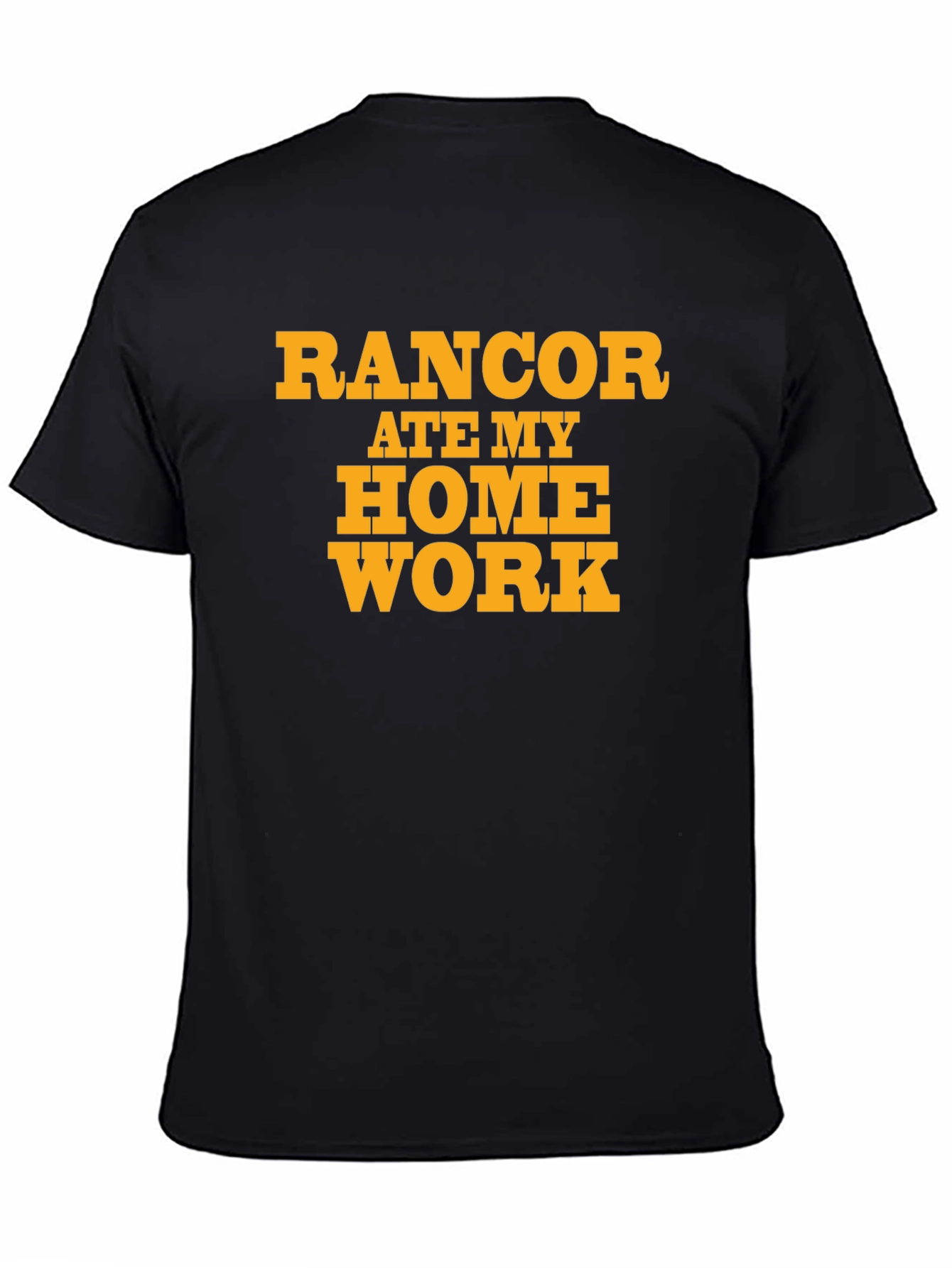 Black Rancor Ate My Homework Black T-Shirt view 4