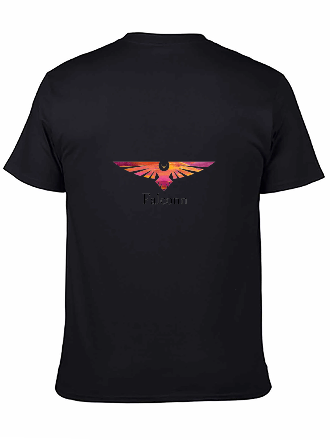 Black Falcon Graphic Black T-Shirt view 4