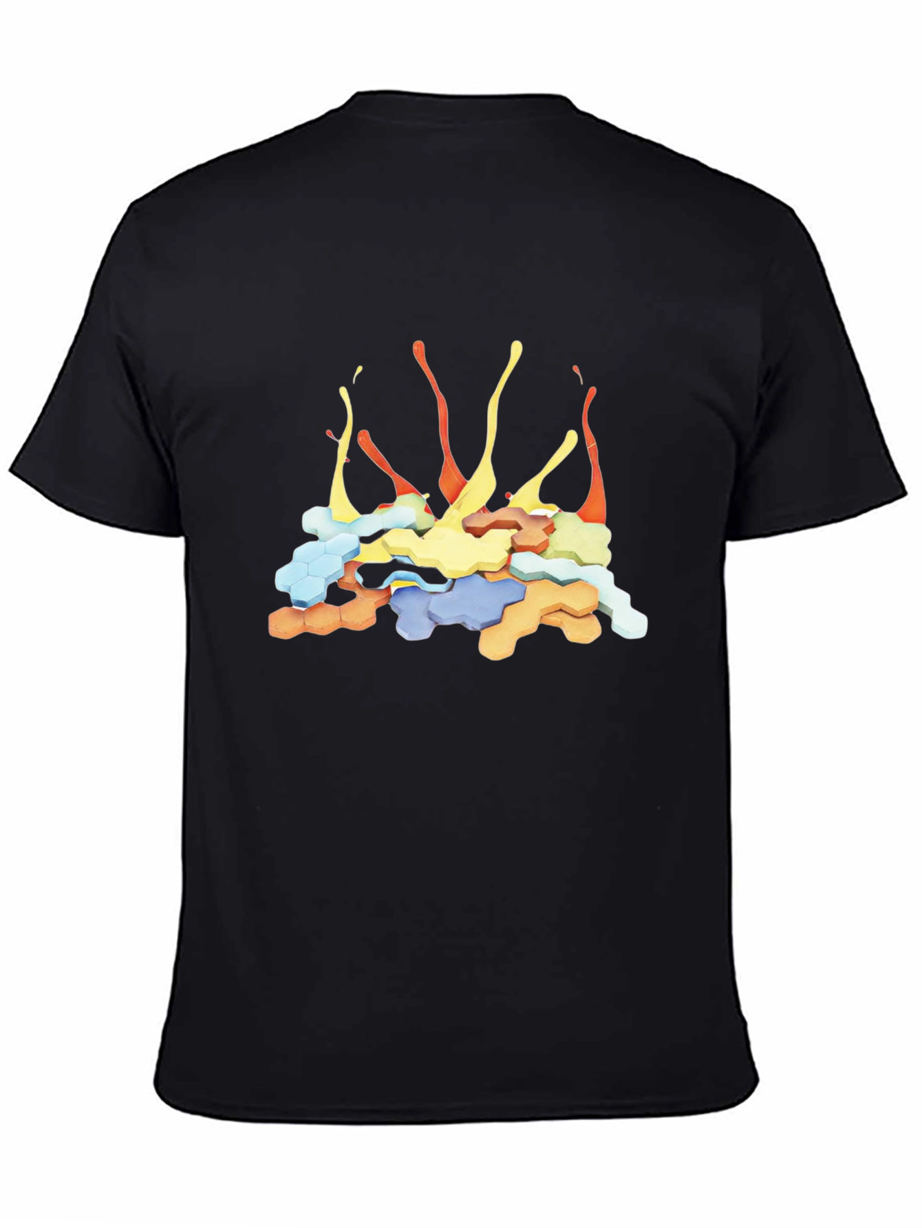 Black Abstract Art Black T-Shirt view 4