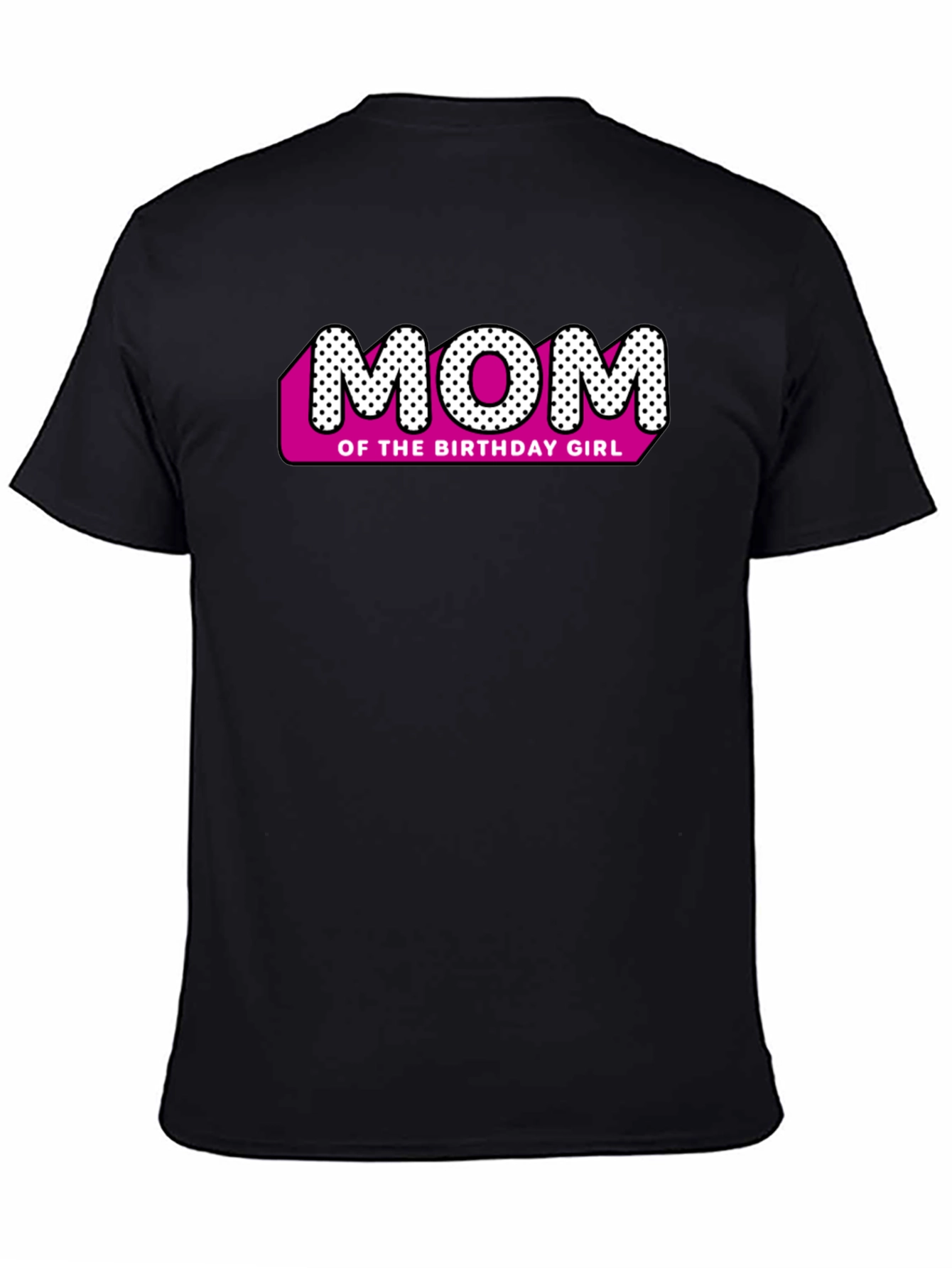 Black Mom of the Birthday Girl Black T-Shirt view 4