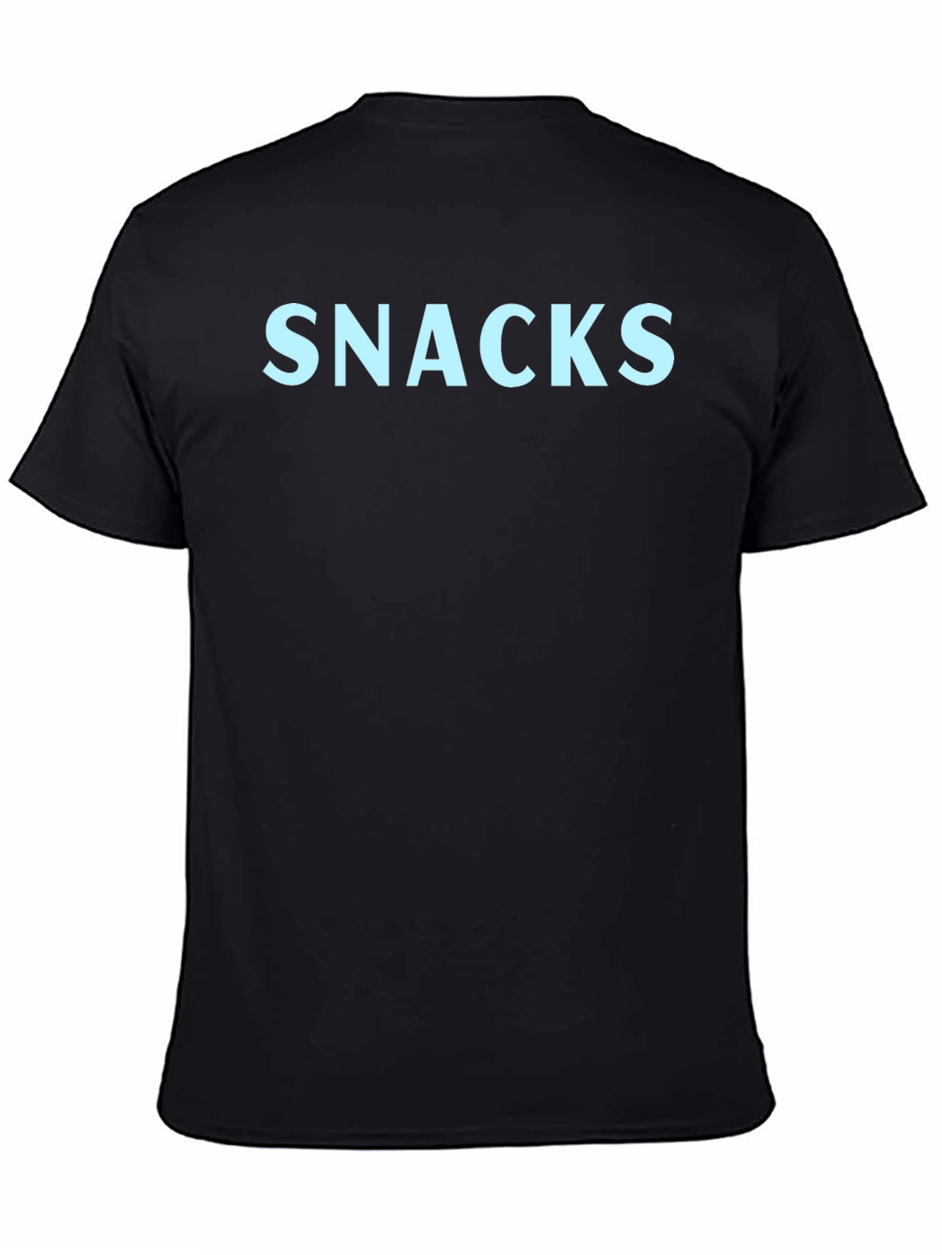 Black Snacks Graphic Print Black T-Shirt view 4
