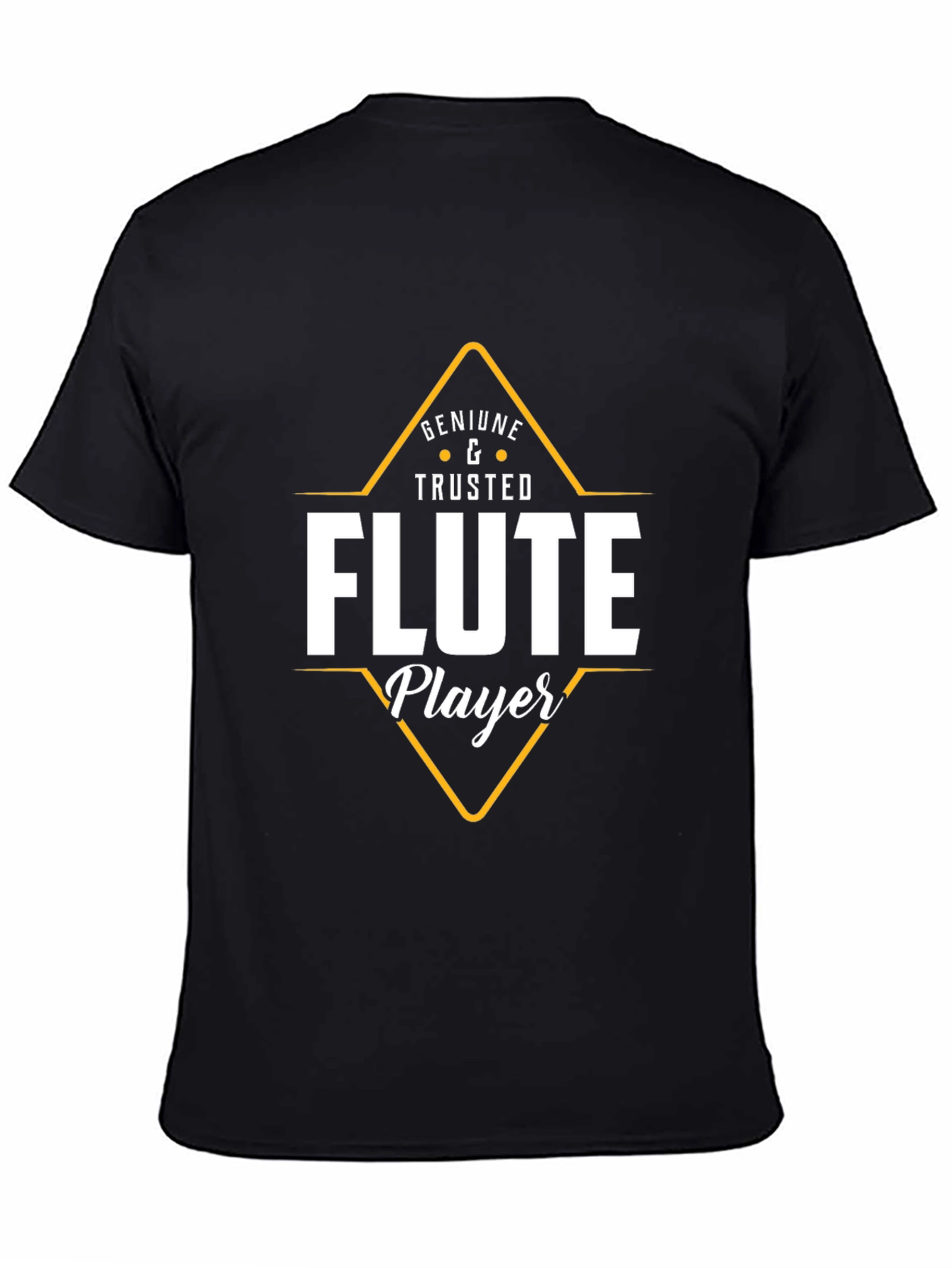 Black Flute Player Graphic Tee - Musician's Gift view 4