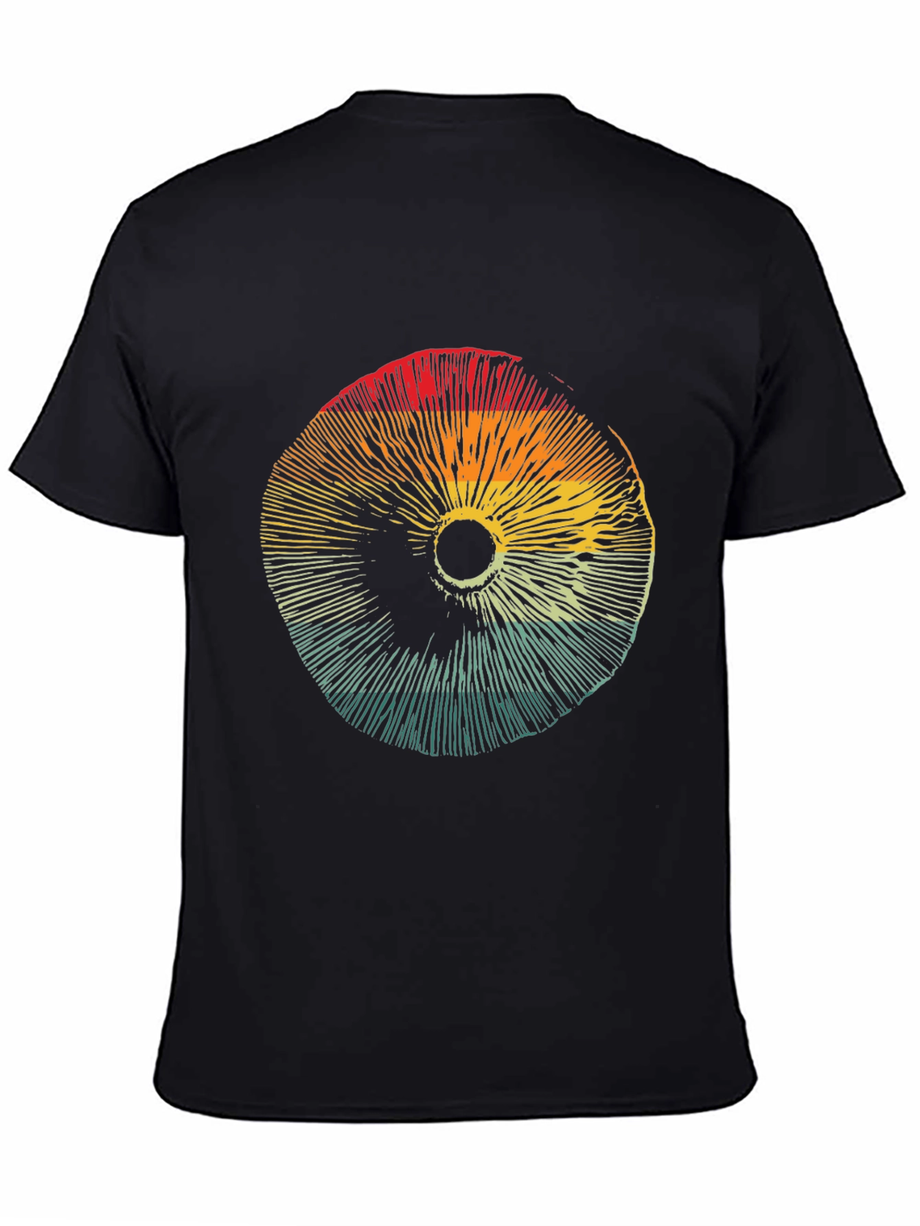 Black Retro Mushroom Graphic Tee - Unisex Comfort view 4