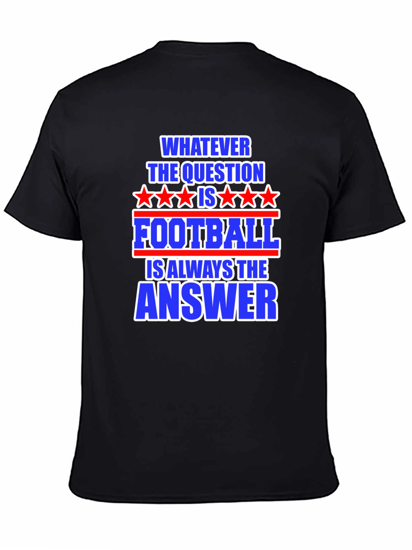 Black Football Answer T-Shirt - Always The Right Choice! view 4