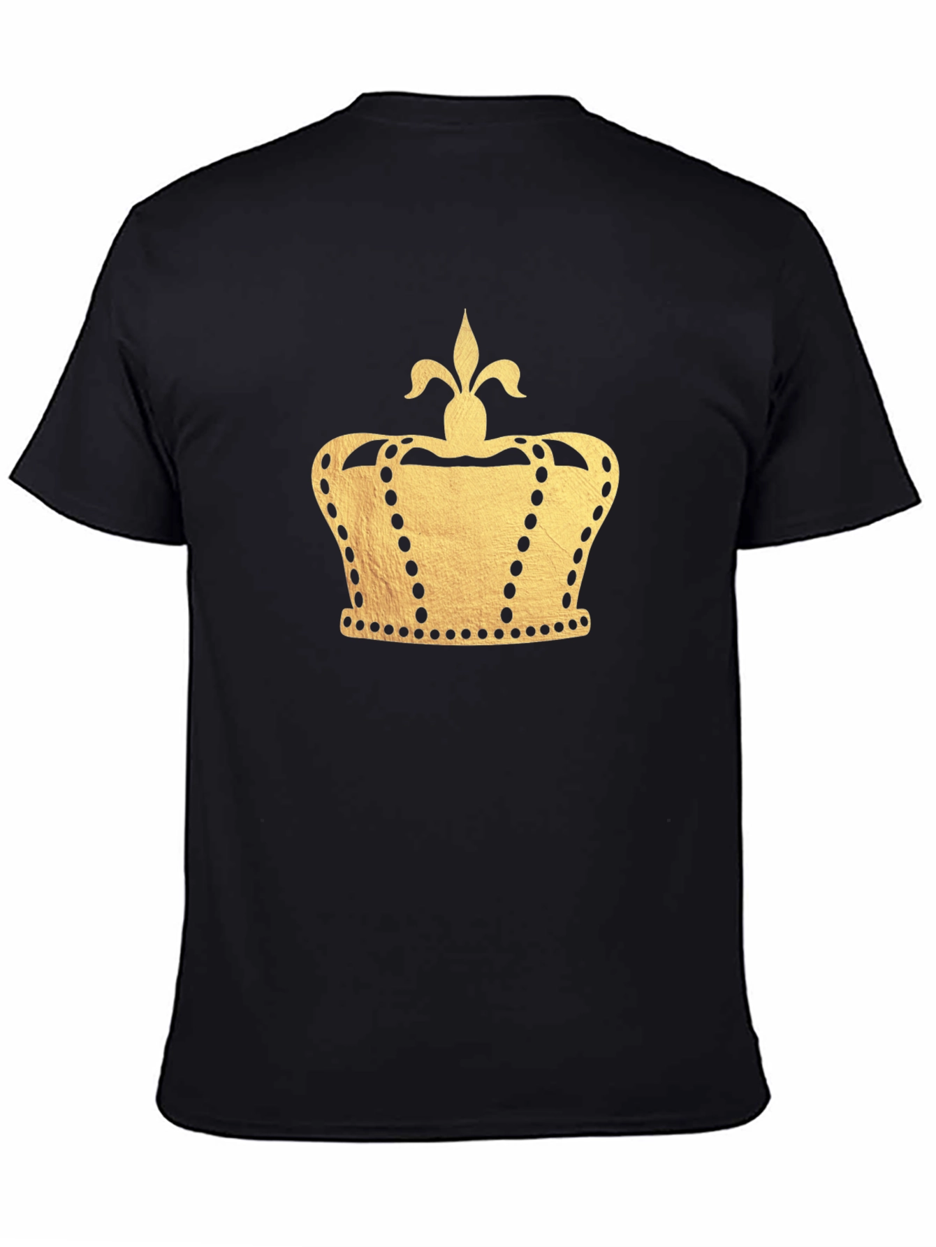 Black Gold Crown Graphic Black T-Shirt view 4