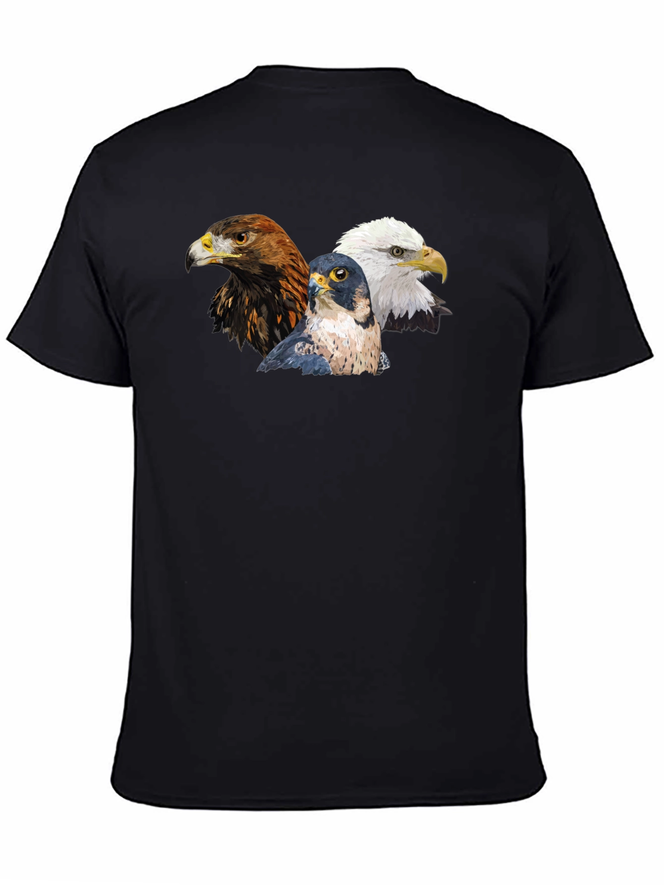 Black Eagle Falcon Bird T-Shirt view 4