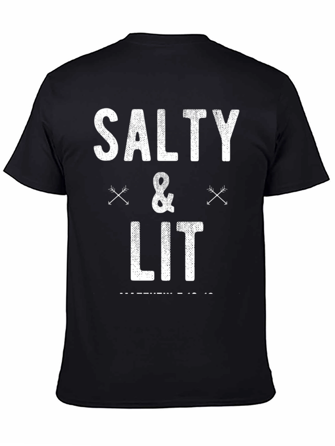 Black Salty & Lit Graphic Tee - Trendy Casual Wear view 4