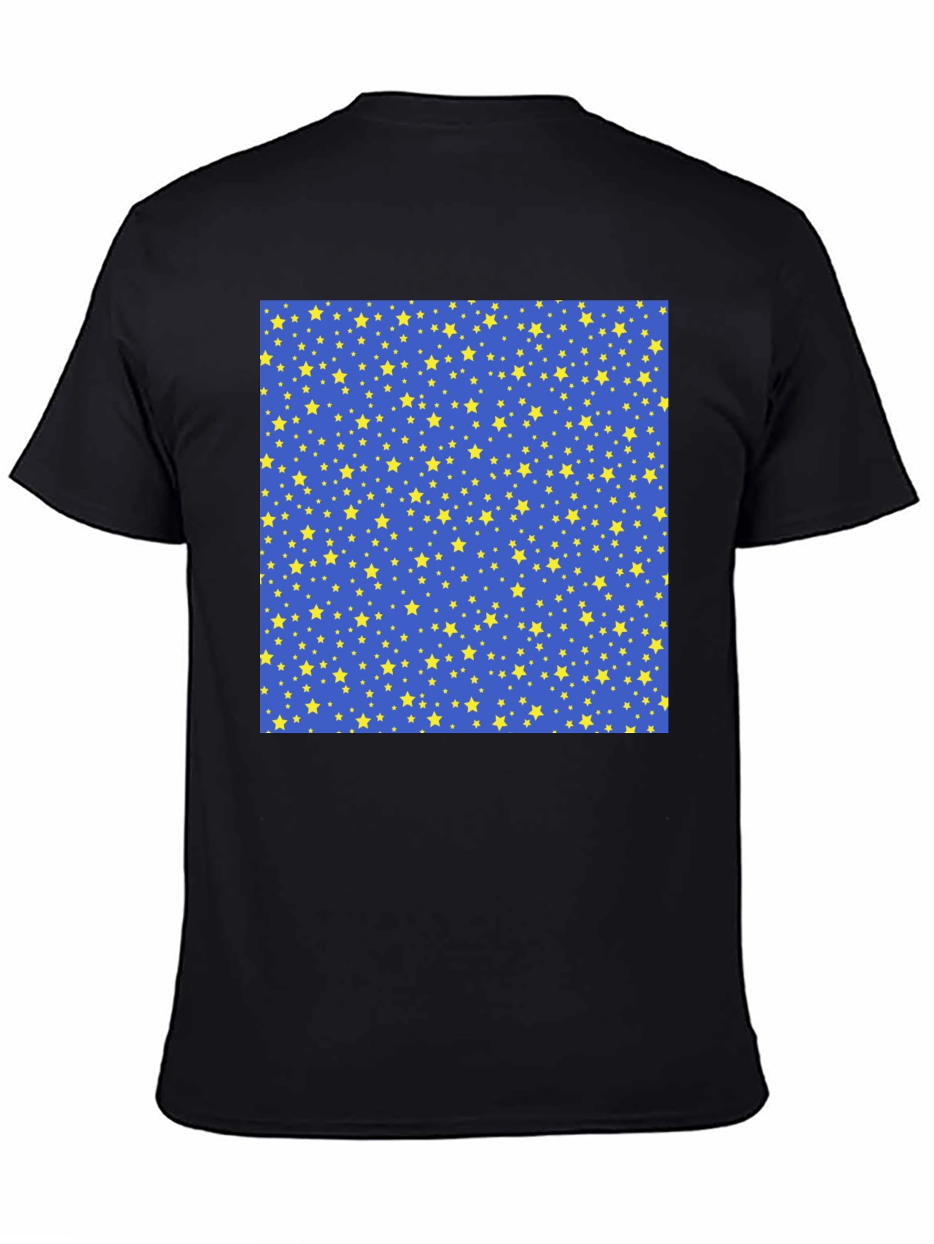Black Starry Night Patterned T-Shirt view 4