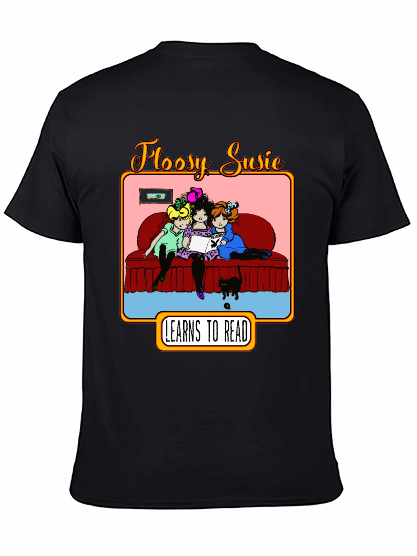 Black Floosy Susie Reads Graphic T-Shirt view 4