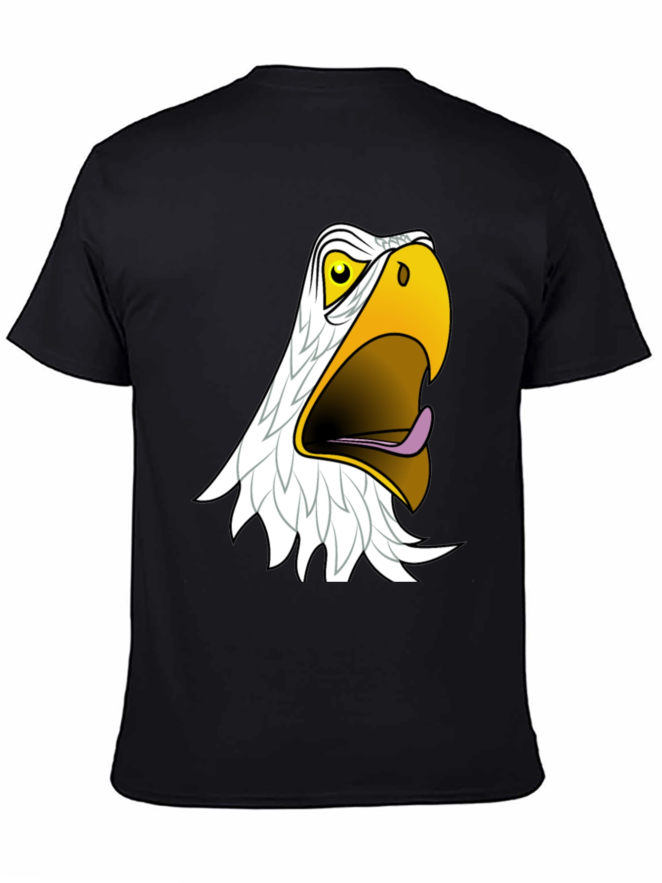 Black Men's Black Eagle Graphic T-Shirt view 4