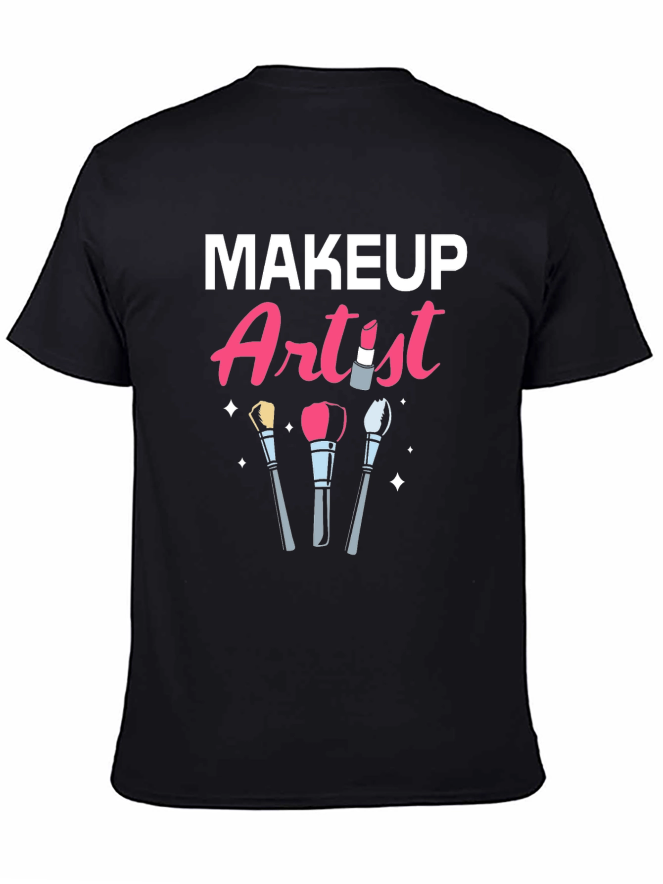 Black Makeup Artist T-Shirt | Cosmetology Tee view 4