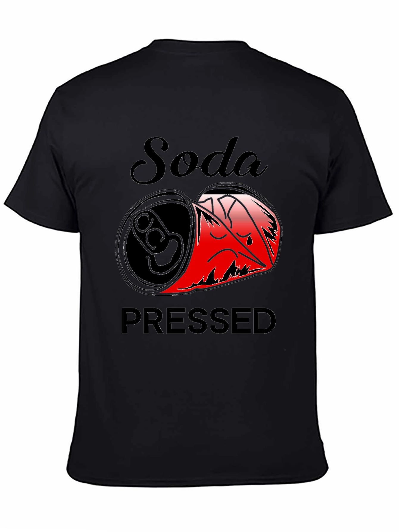 Black Soda Pressed Graphic Tee - Funny Pun T-Shirt view 4