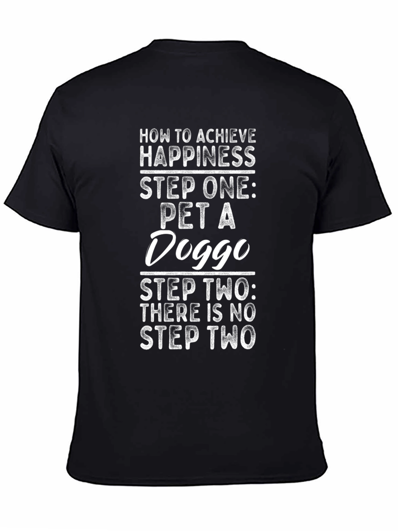 Black Pet A Doggo T-Shirt - Happiness Steps Tee view 4