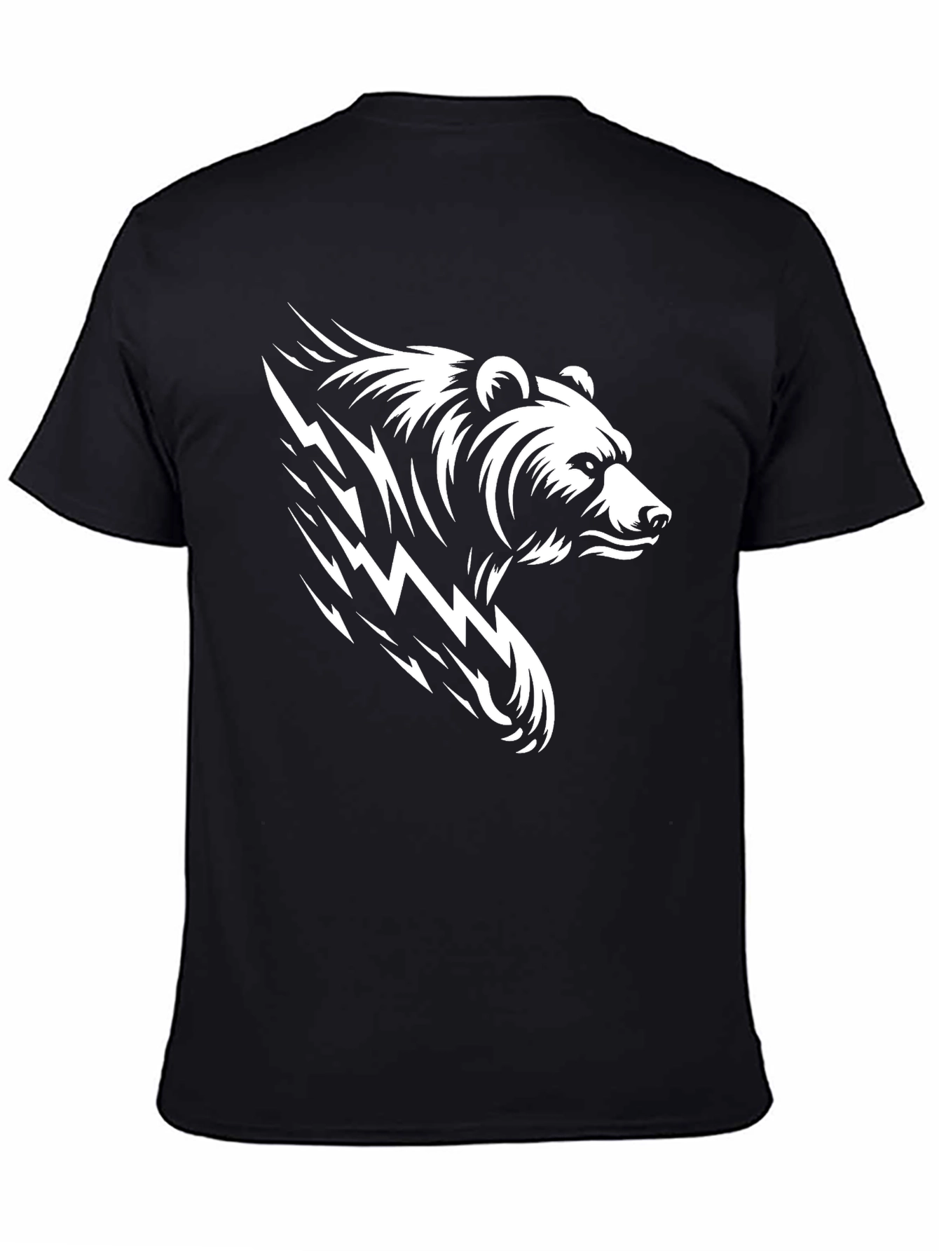 Black Men's Black Bear Graphic T-Shirt view 4