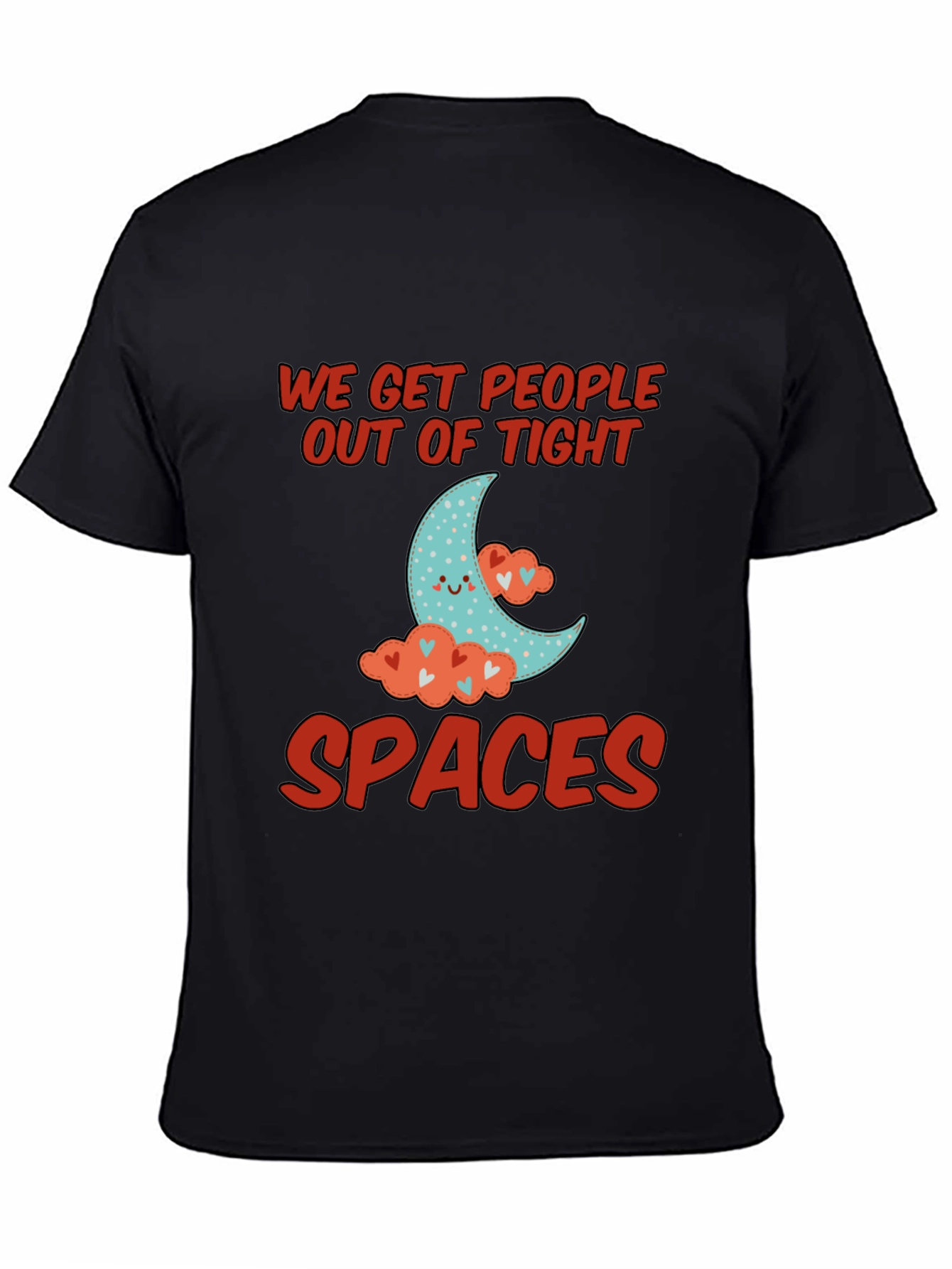 Black Tight Spaces Graphic Tee - Comfortable Fit view 4