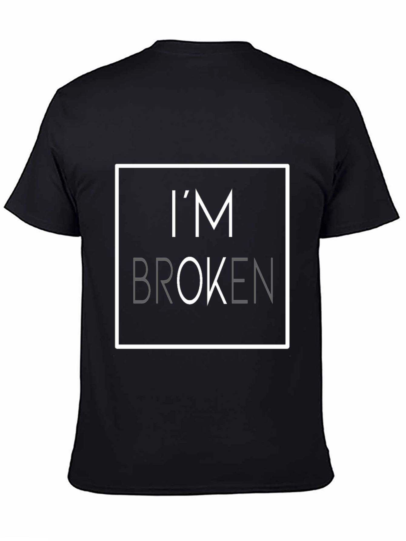 Black I'm Broken Graphic Tee - Black view 4