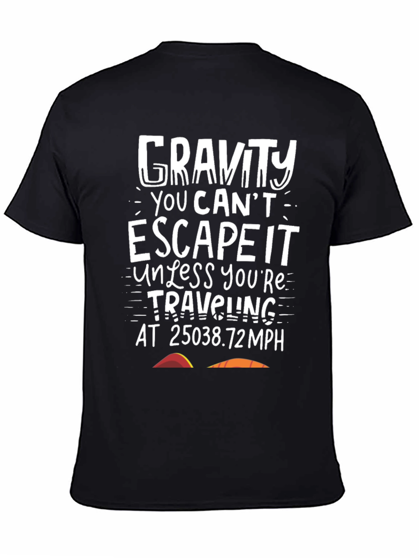 Black Gravity Escape Speed T-Shirt - 25038.72 MPH view 4