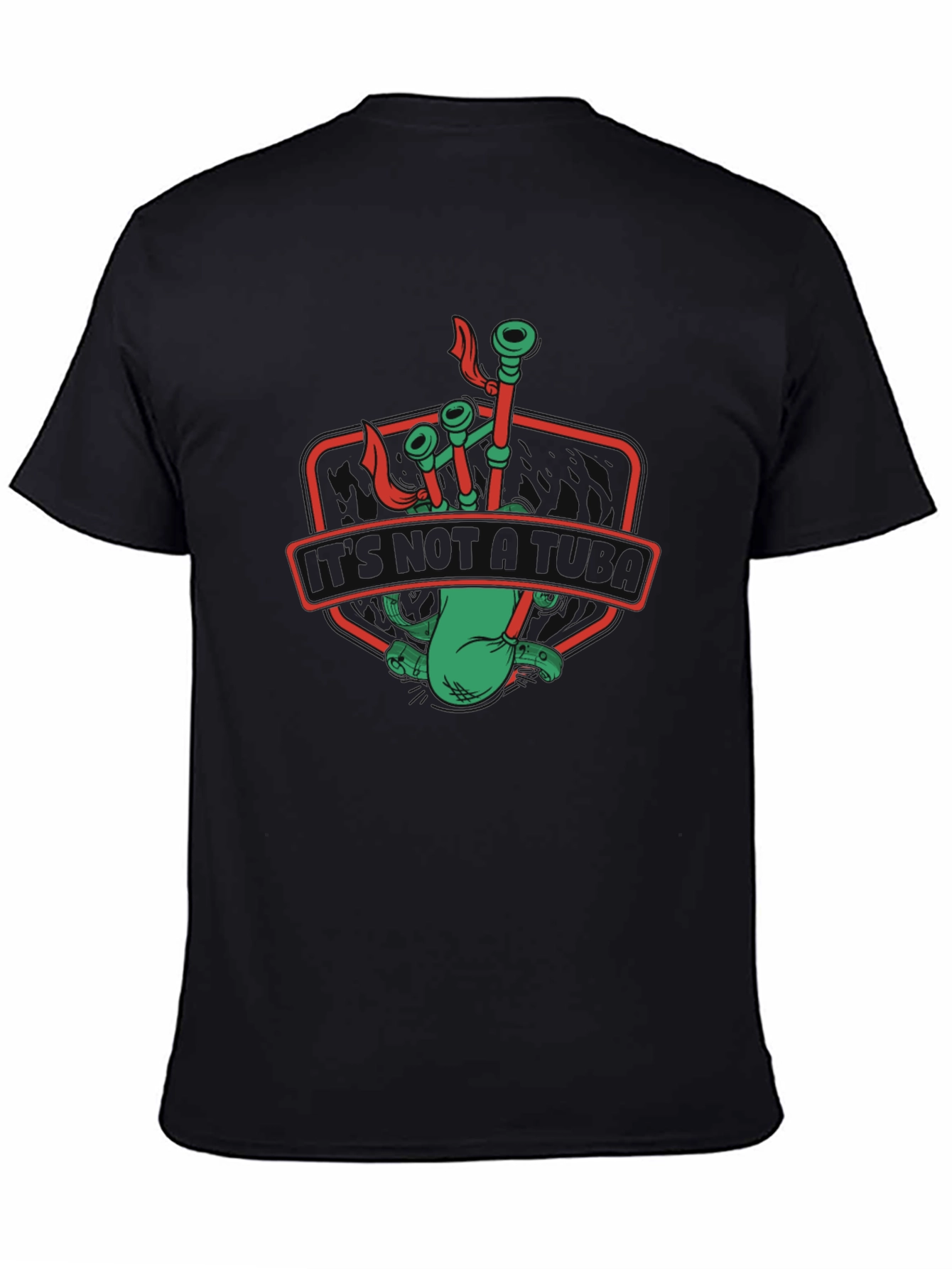 Black Bagpipes T-Shirt Black Graphic Tee view 4
