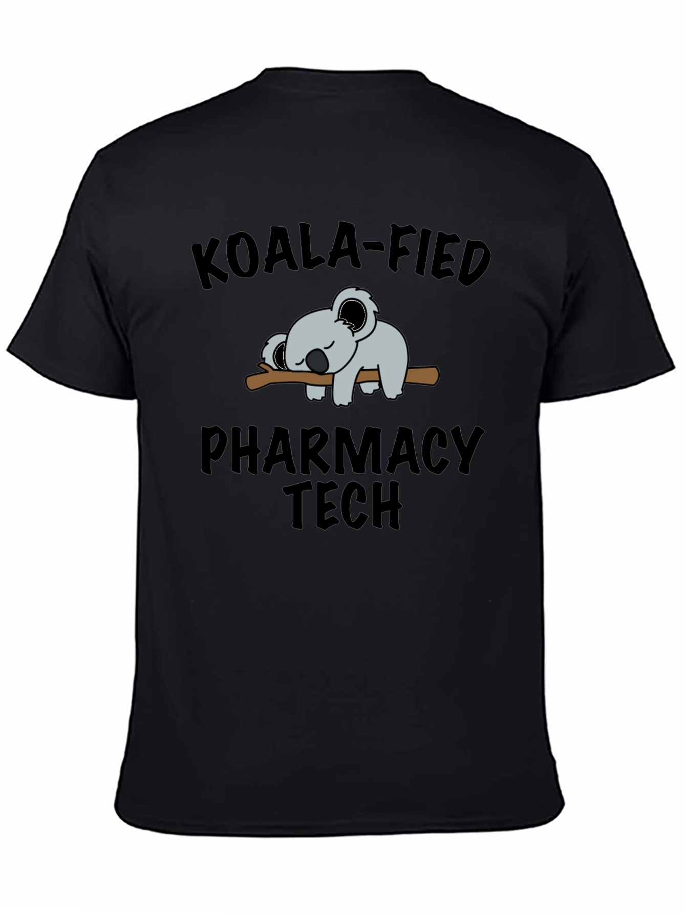 Black Koala-Fied Pharmacy Tech Graphic Tee view 4