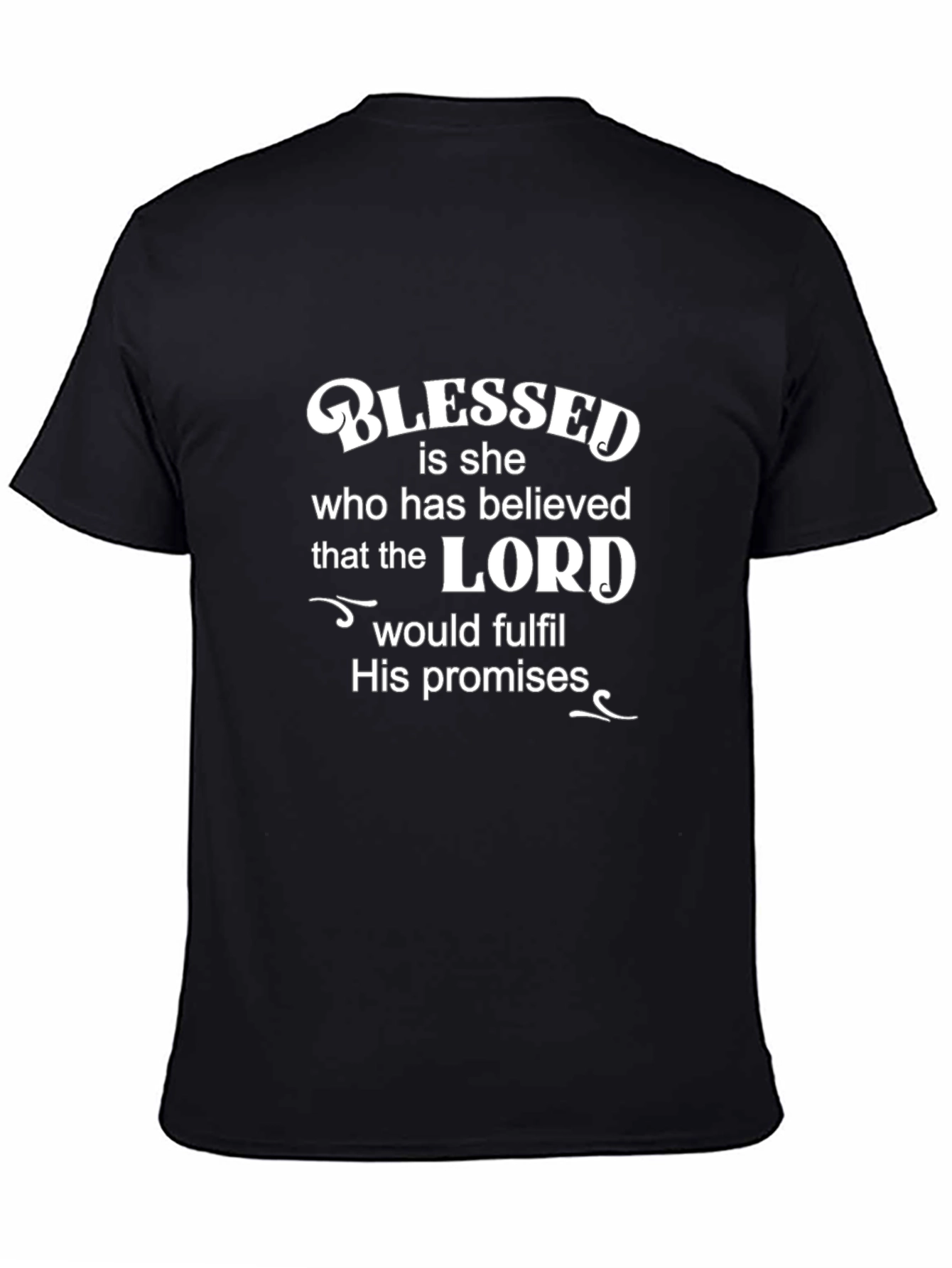 Black Blessed is She Graphic T-Shirt - Black view 4