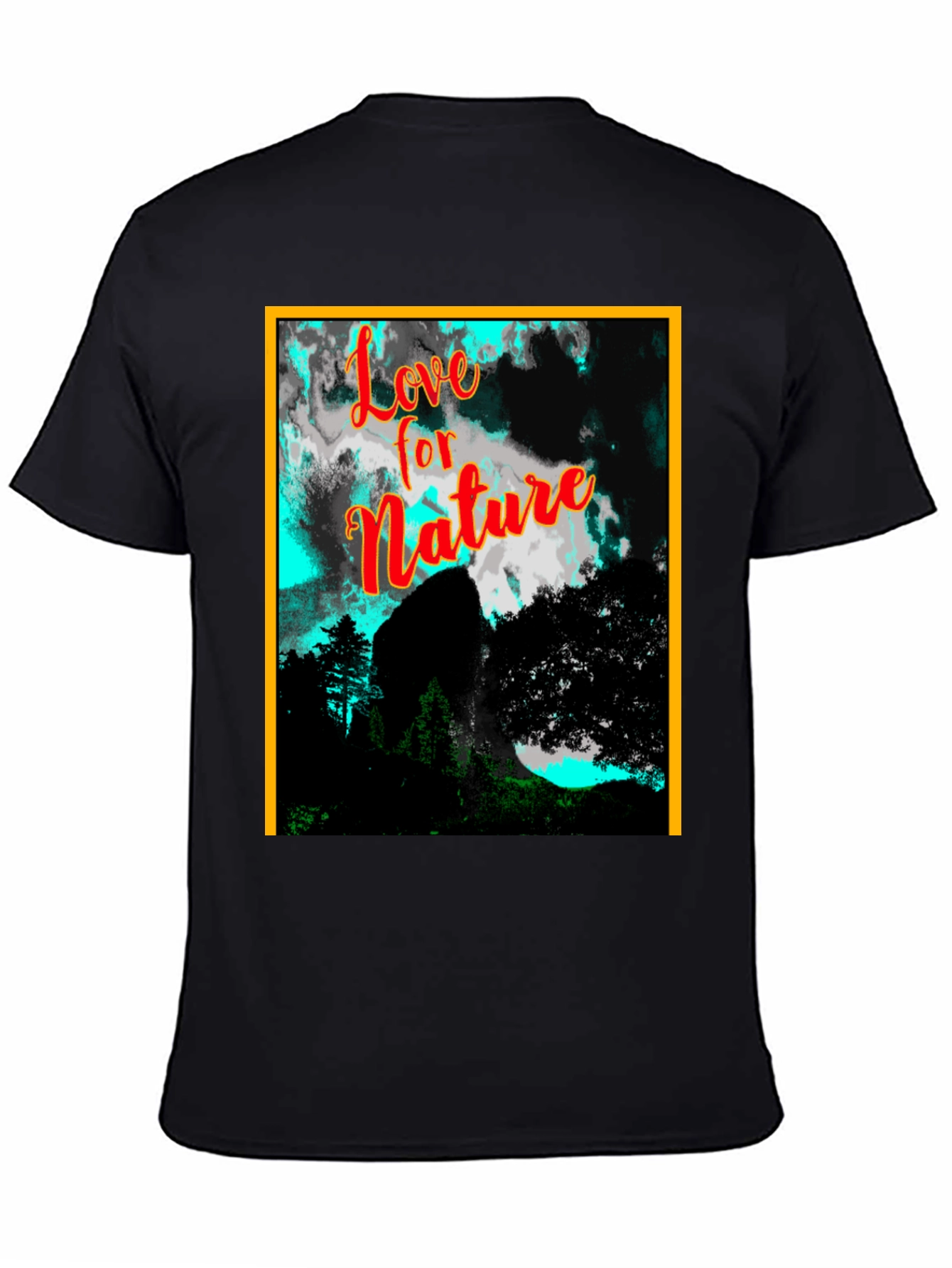Black Nature Love Graphic Tee - Stylish & Unique view 4
