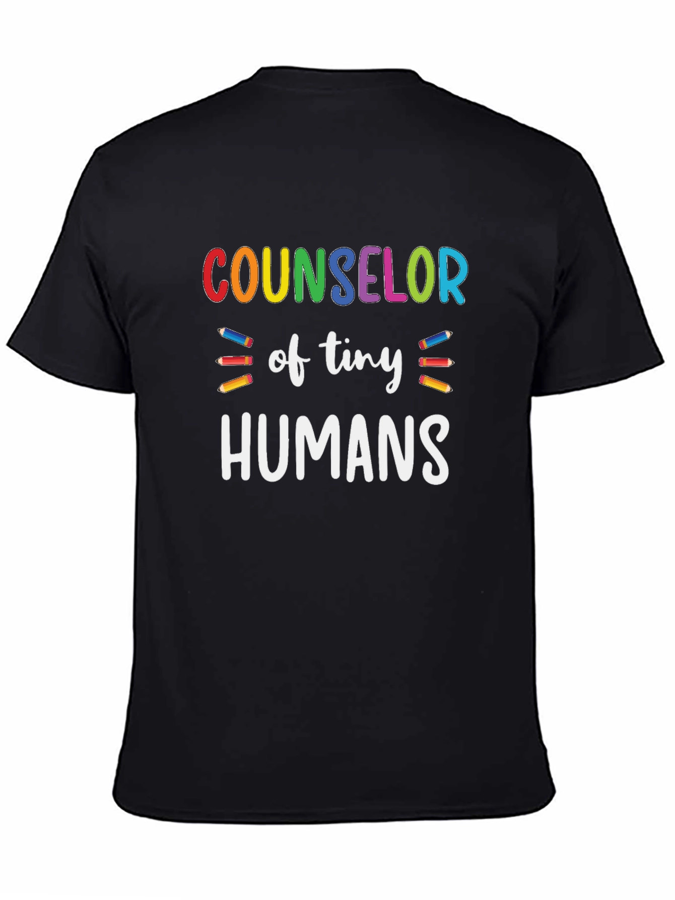 Black Counselor of Tiny Humans T-Shirt view 4