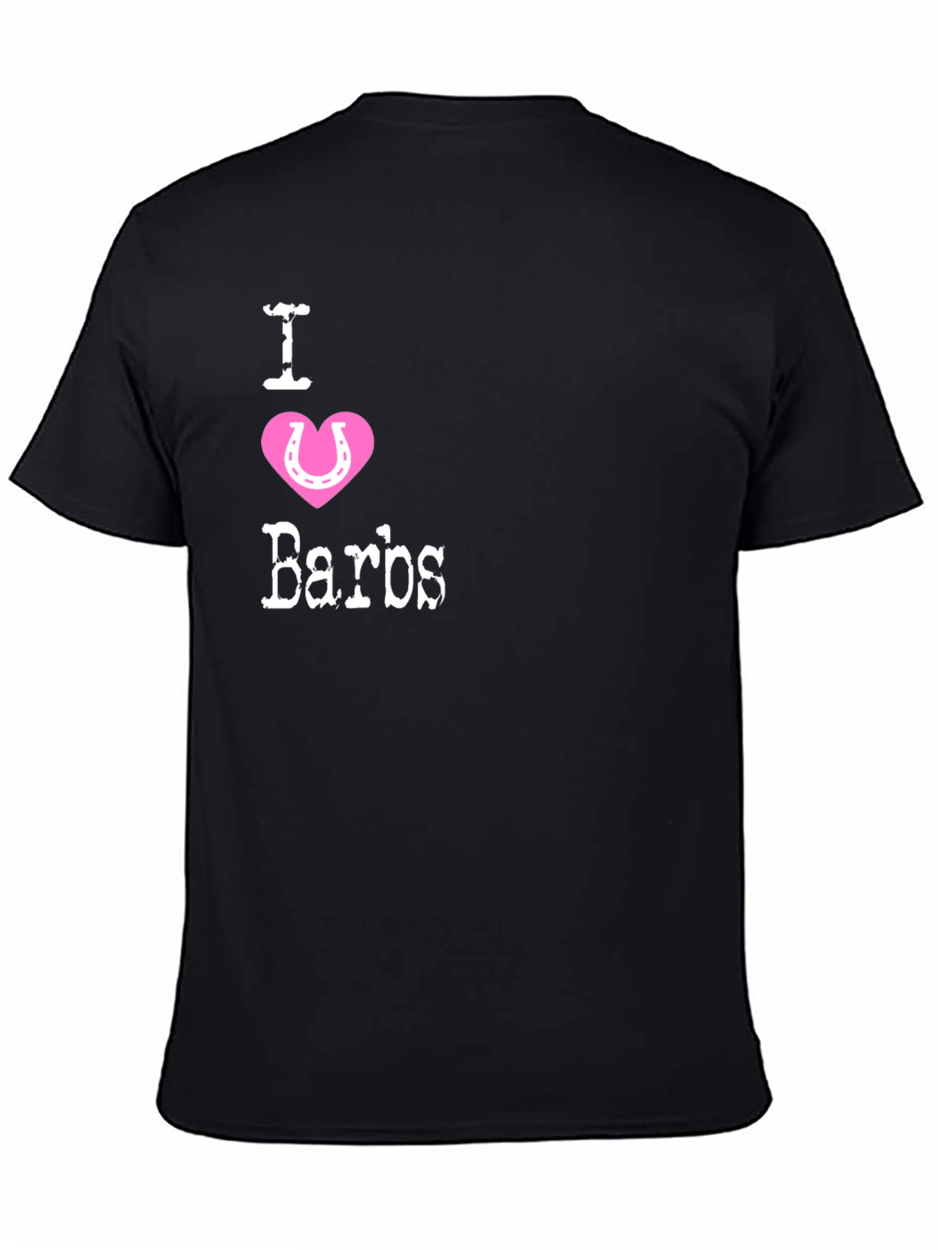 Black I Love Barbs T-Shirt - Novelty Graphic Tee view 4