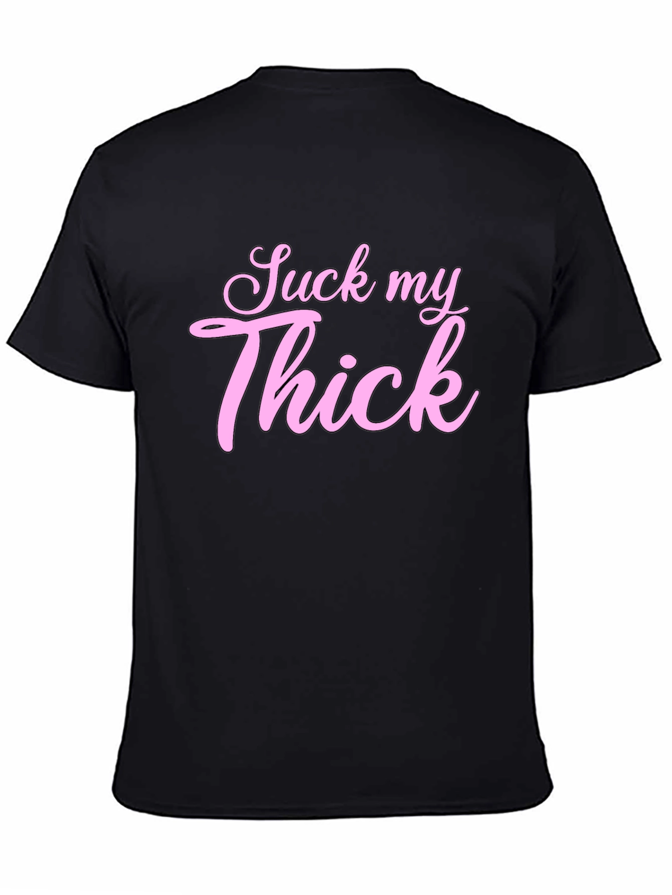 Black Suck My Thick Graphic Tee - Black view 4