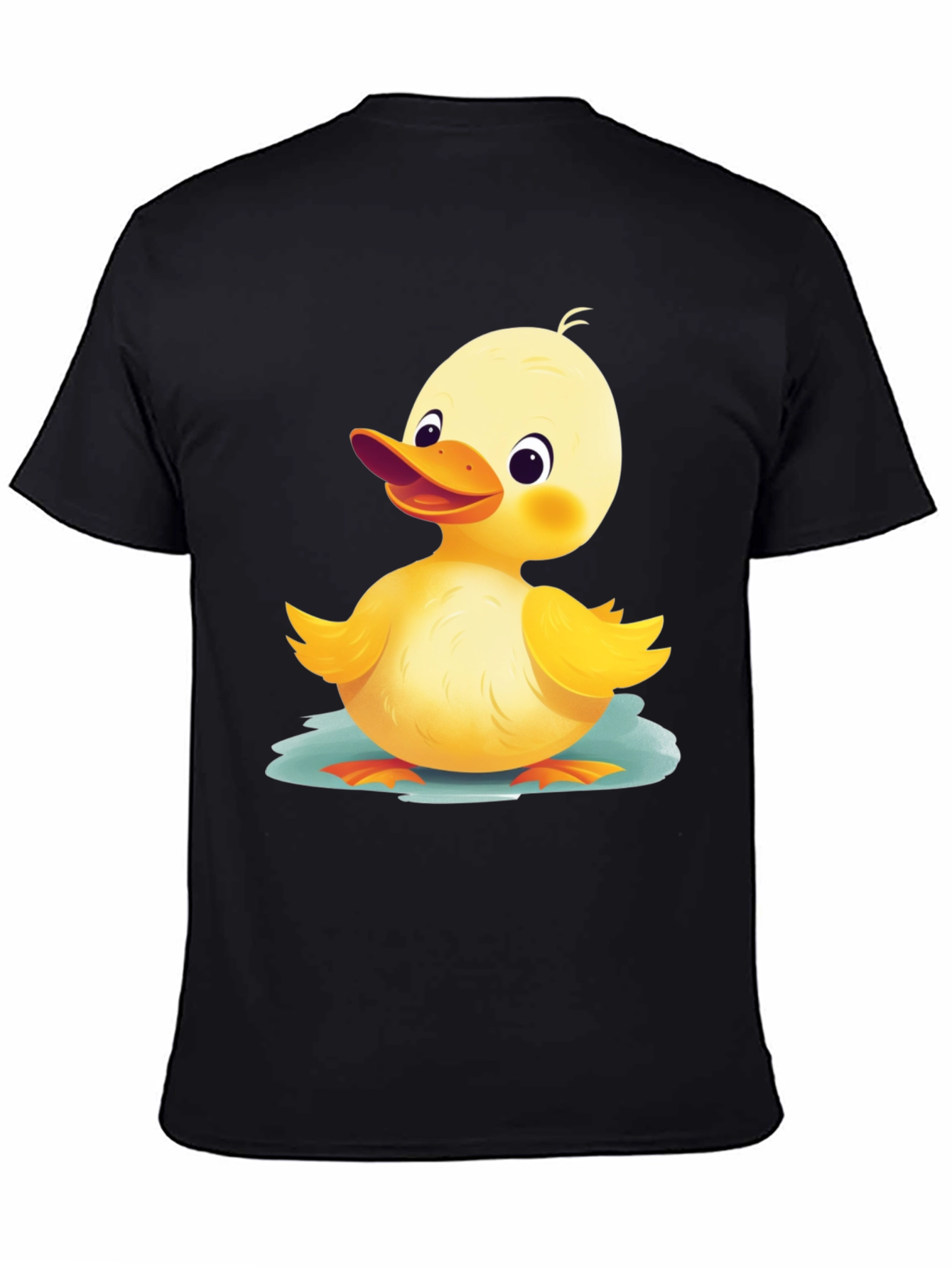Black Cute Duckling Graphic T-Shirt - Soft Cotton Blend view 4