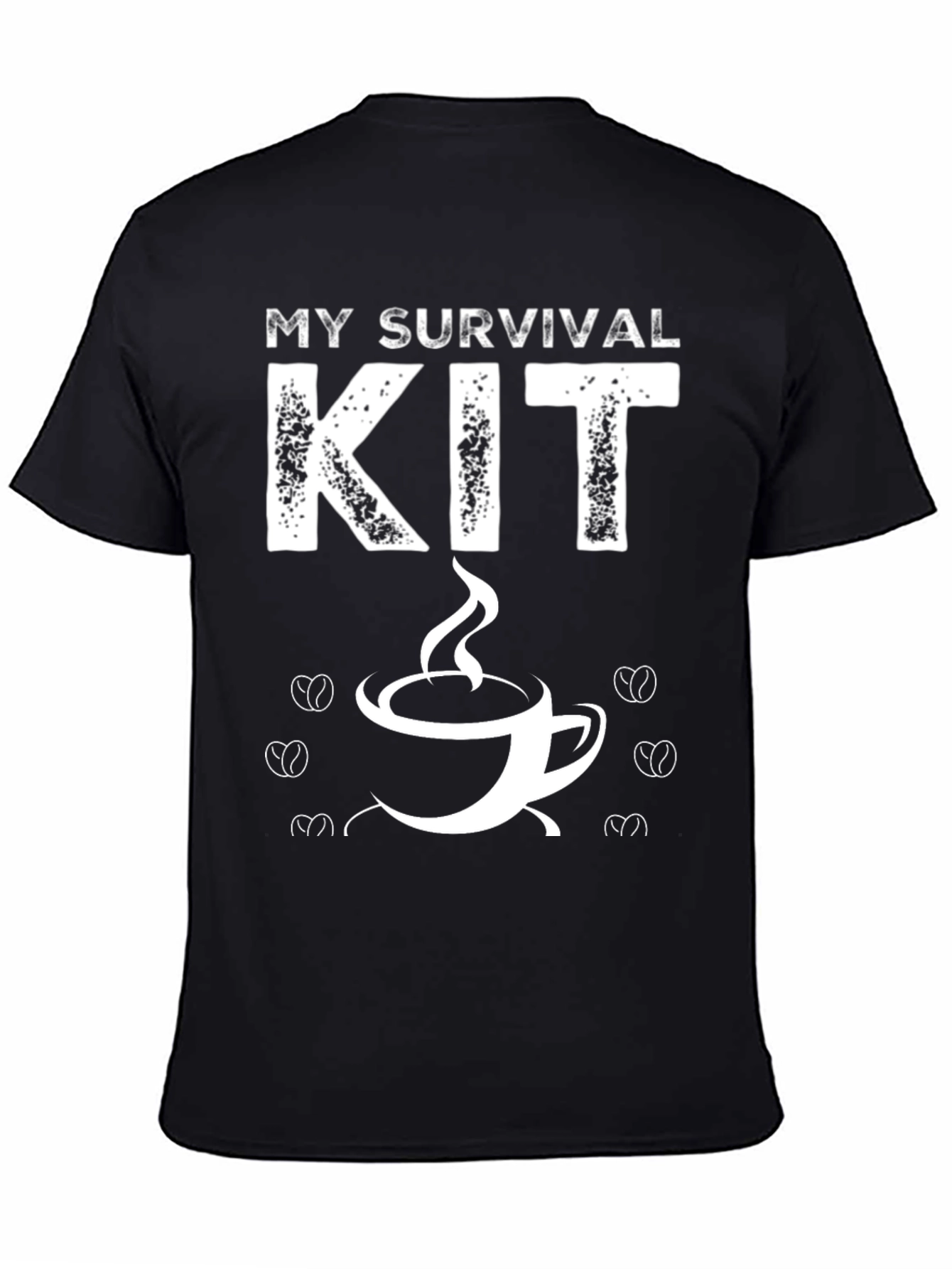 Black Coffee Survival Kit T-Shirt - Unisex Crew Neck Tee view 4