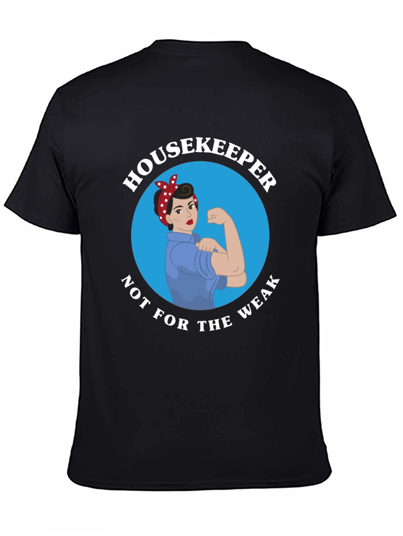 Black Housekeeper Strong Woman T-Shirt view 4