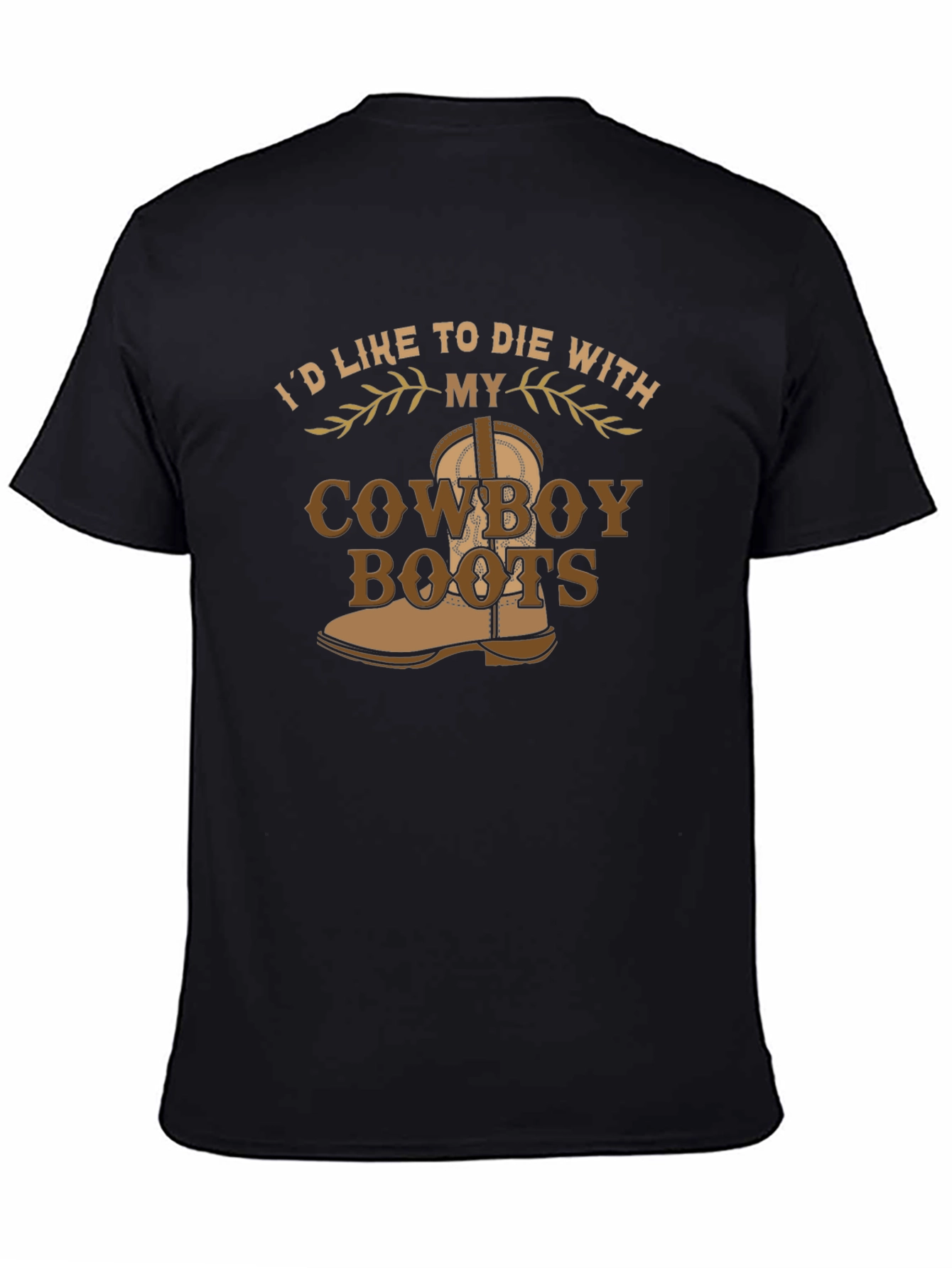 Cowboy Boots Graphic Tee - Die With My Boots On - 4