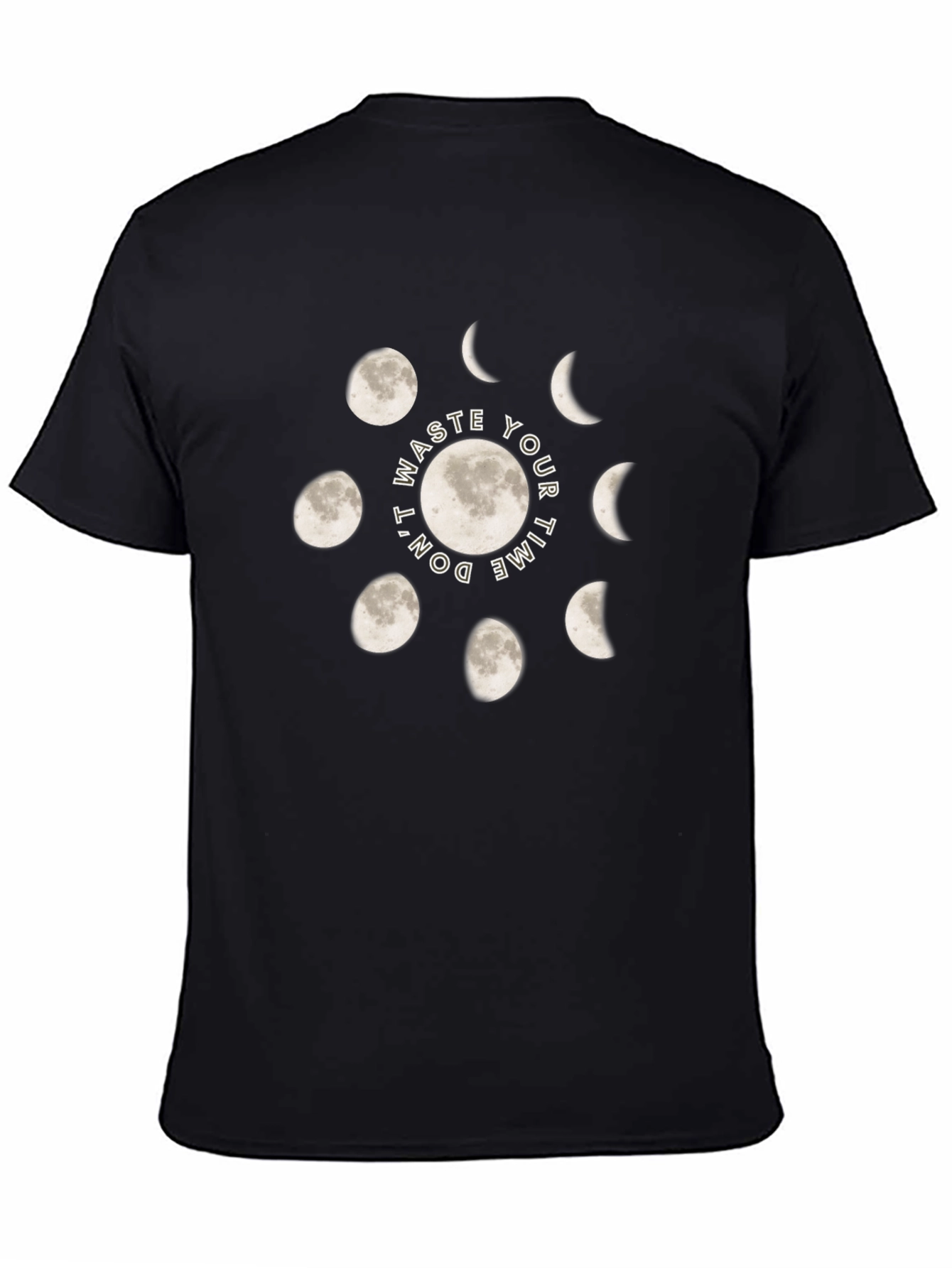 Black Lunar Cycle Graphic Tee - Don't Waste Your Time view 4