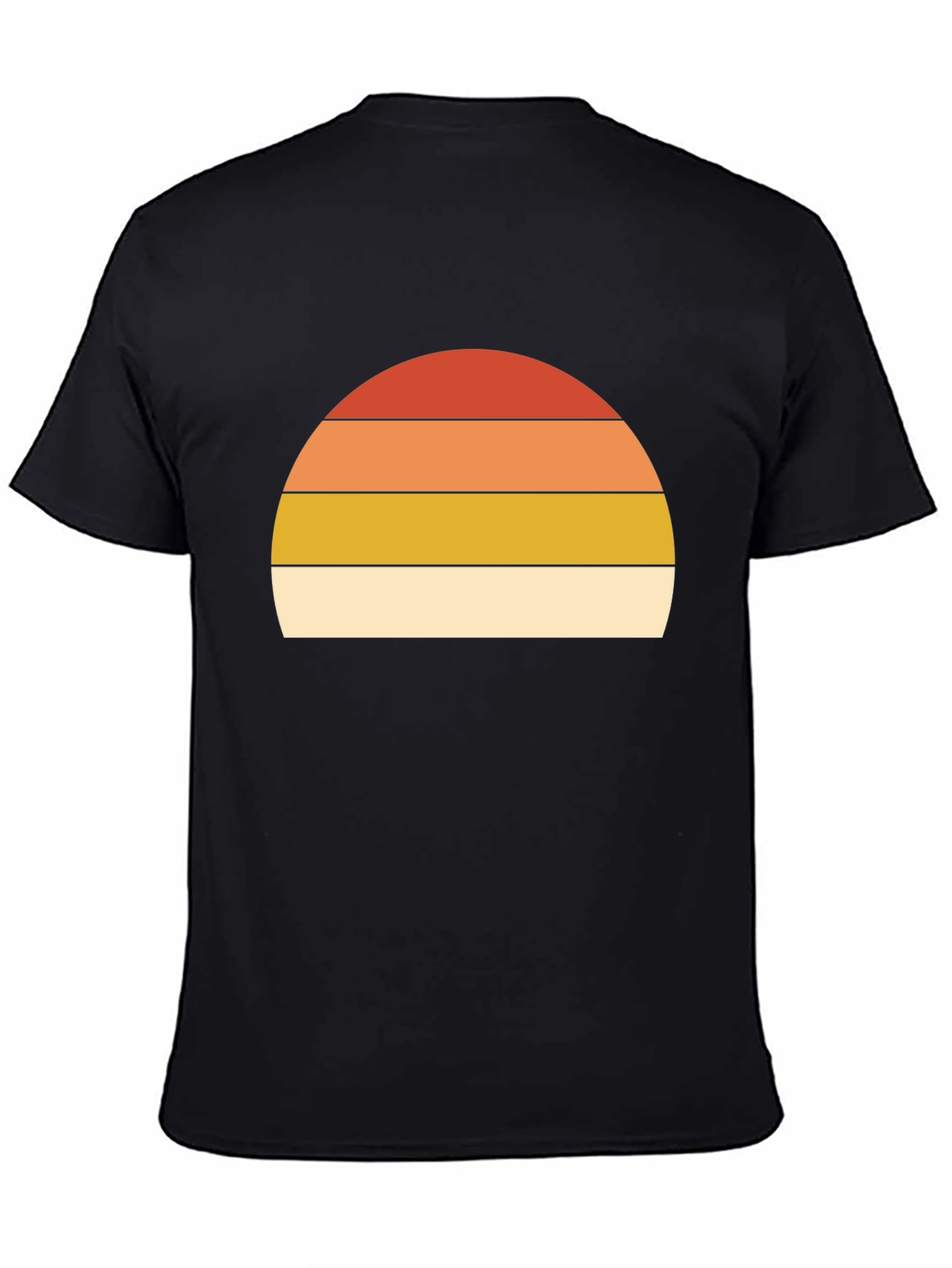 Black Retro Sunset Graphic T-Shirt - Short Sleeve view 4