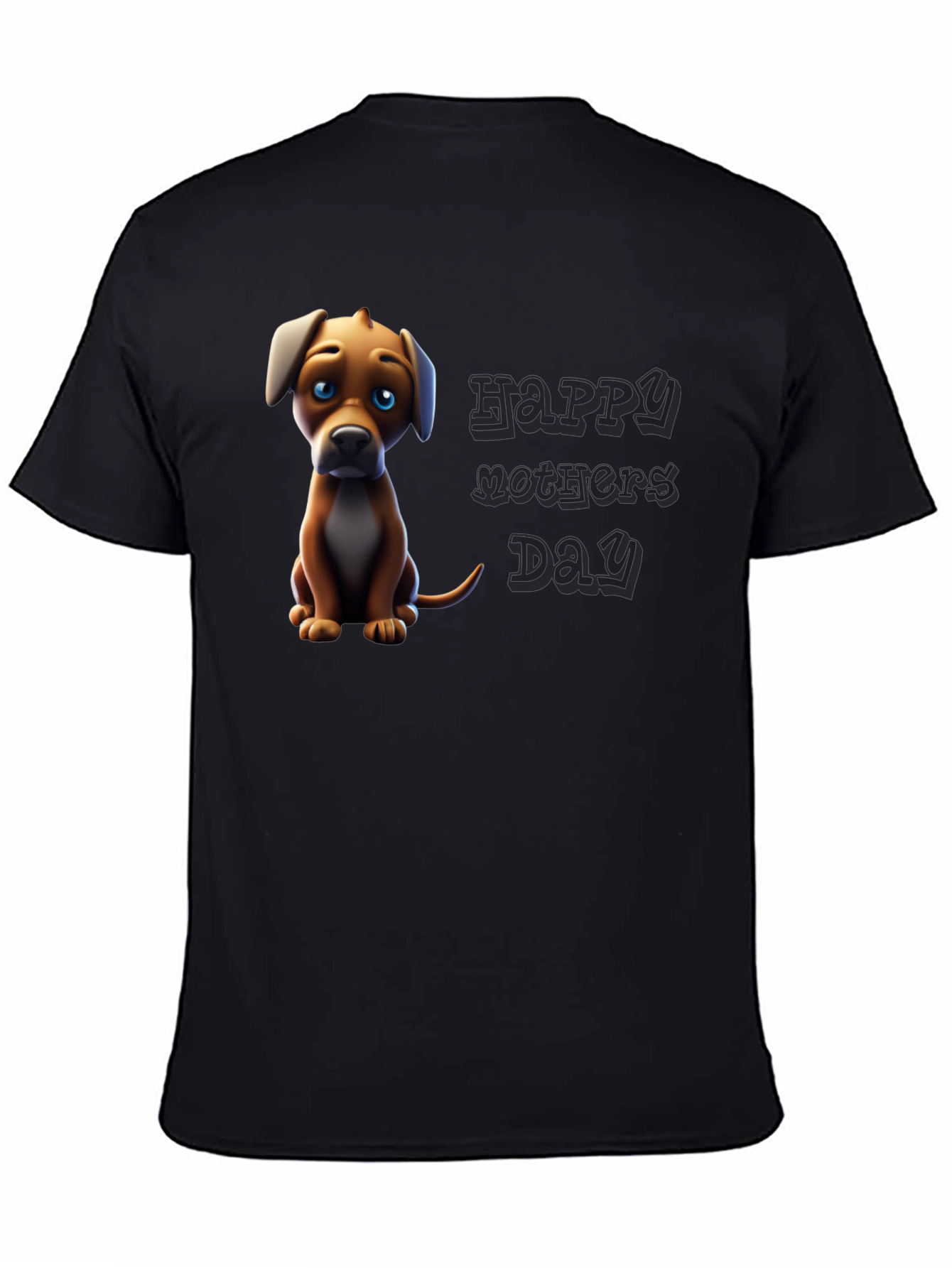 Black Puppy 'Happy Mother's Day' Graphic Tee view 4