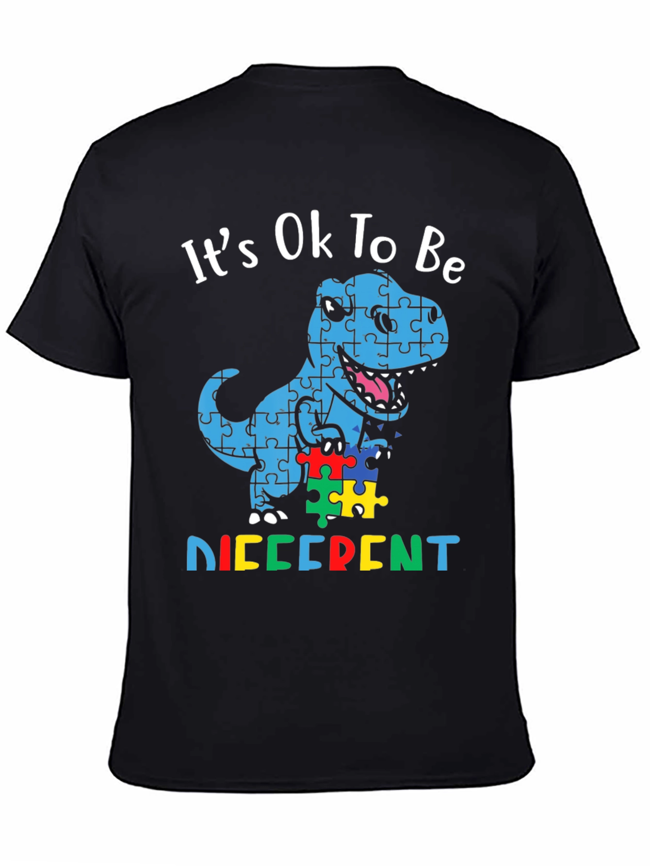 Autism Awareness Dinosaur Puzzle T-Shirt - 4