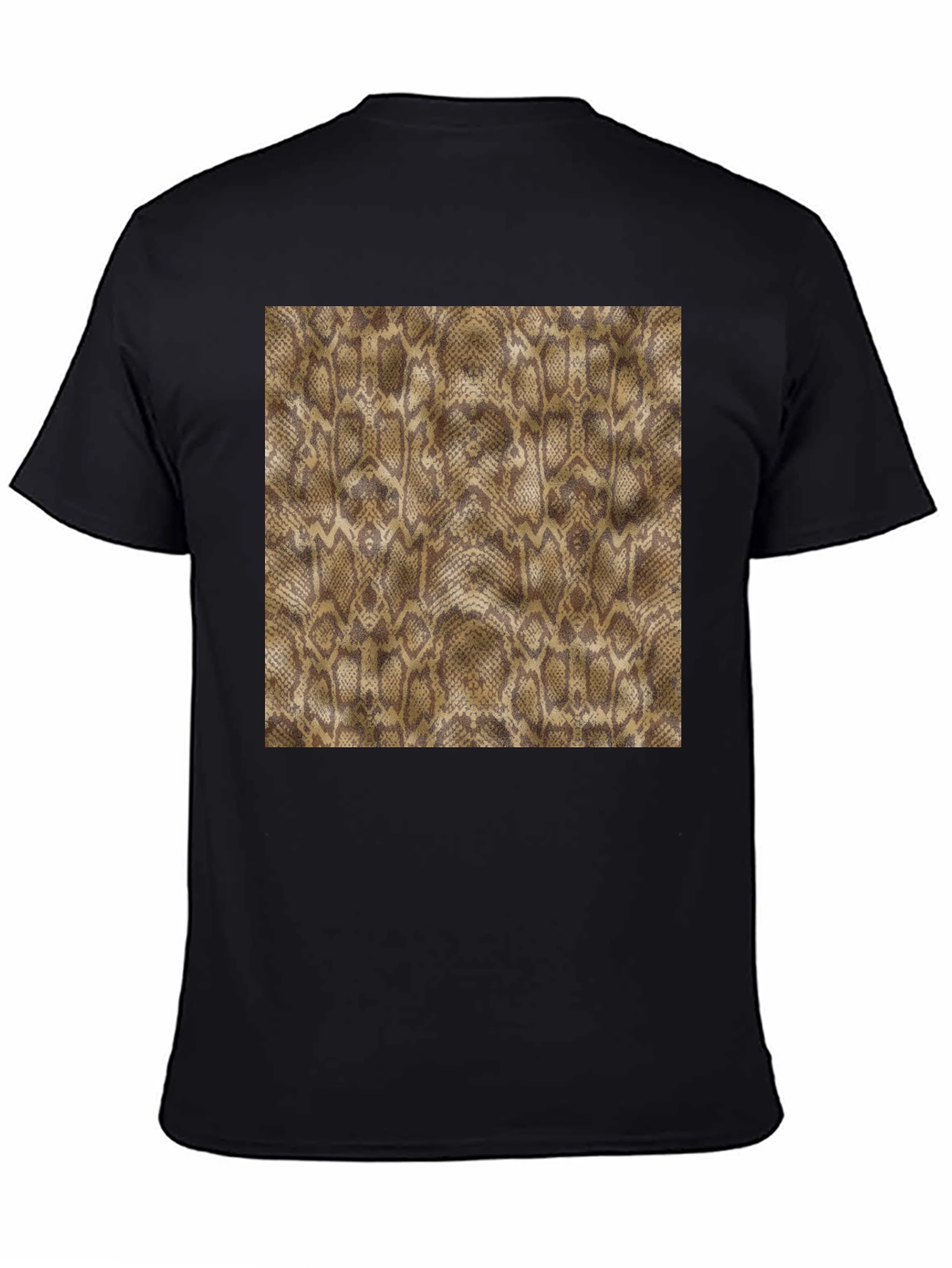 Black Snakeskin Print Black T-Shirt view 4