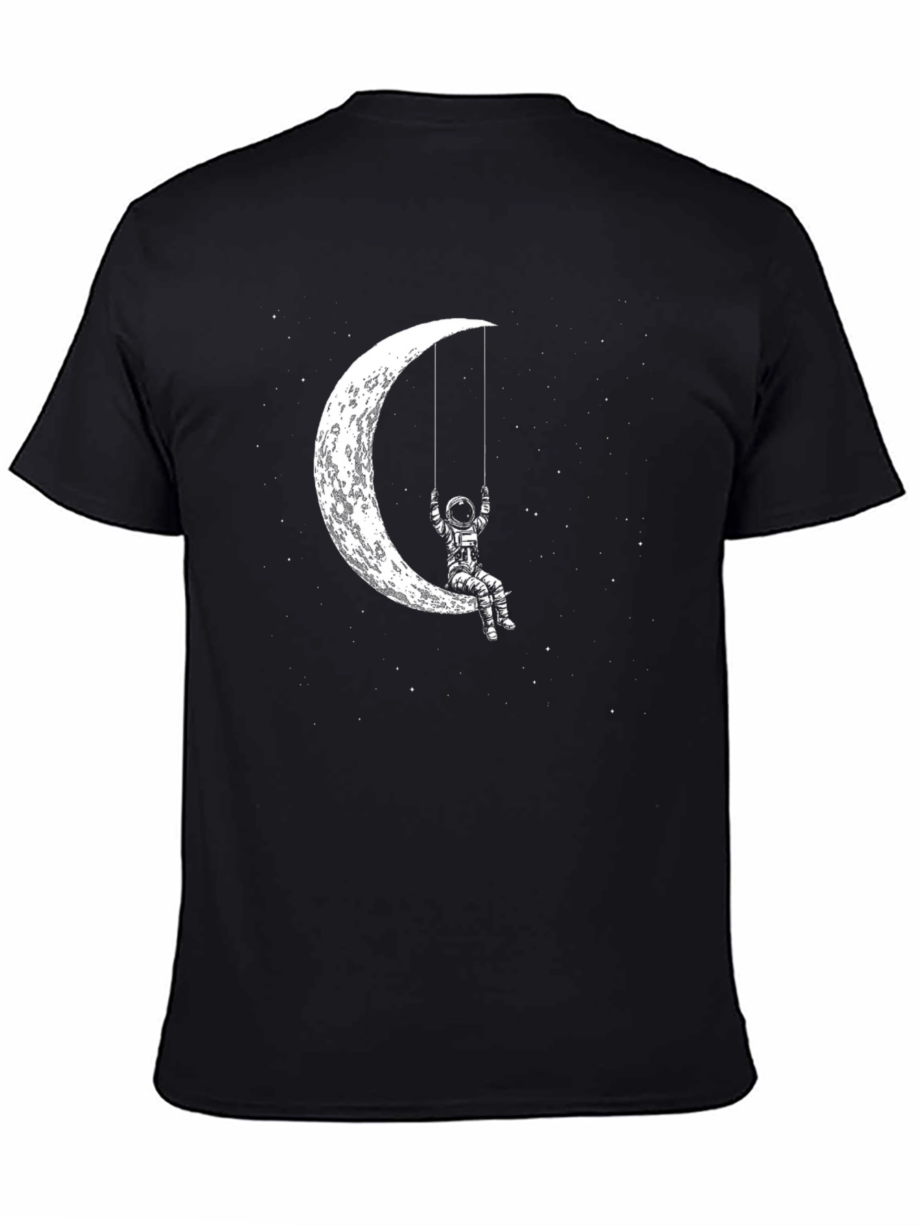 Astronaut Moon Swing Graphic Tee - Black - 4