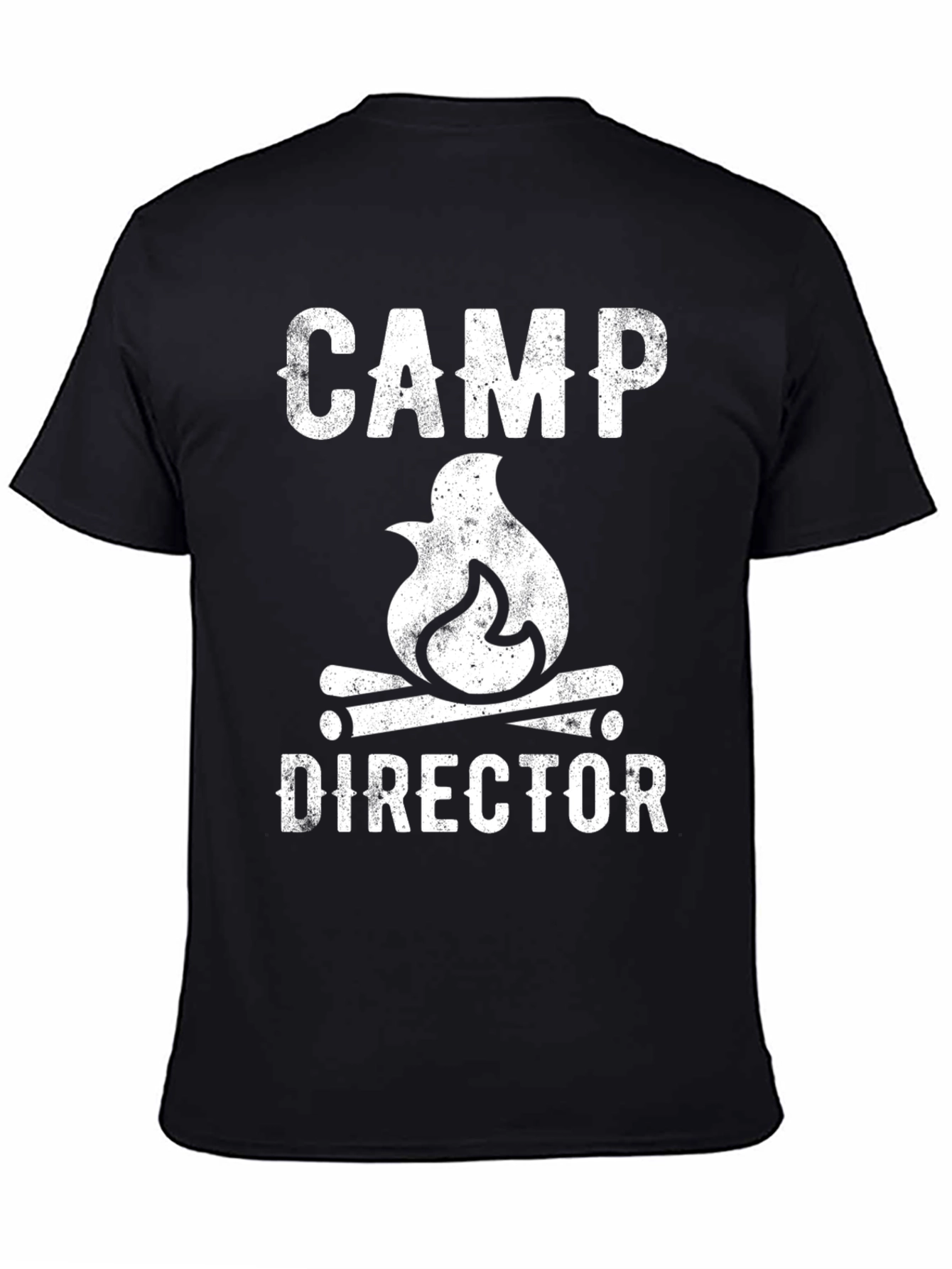 Black Camp Director Graphic Tee - Black Cotton T-Shirt view 4